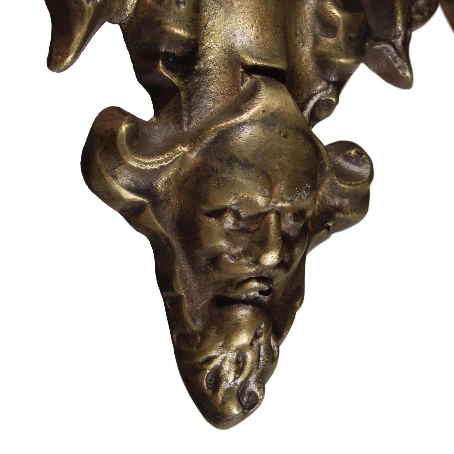 Substantial Vintage Figural Door Knocker with Devil and Gargoyles, Early 1900s-69892