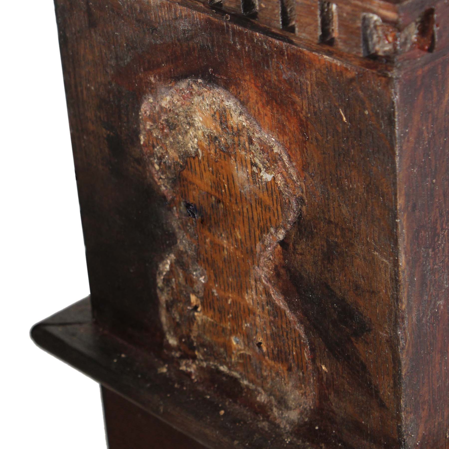 SOLD Antique Oak Newel Post, Manuel House-69755