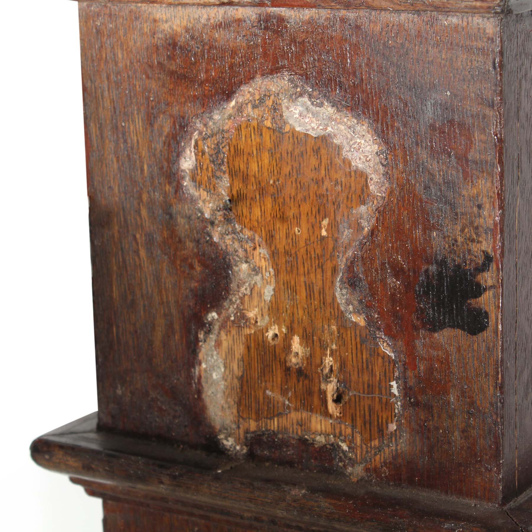 SOLD Salvaged Antique Oak Newel Post, Manuel House-69760