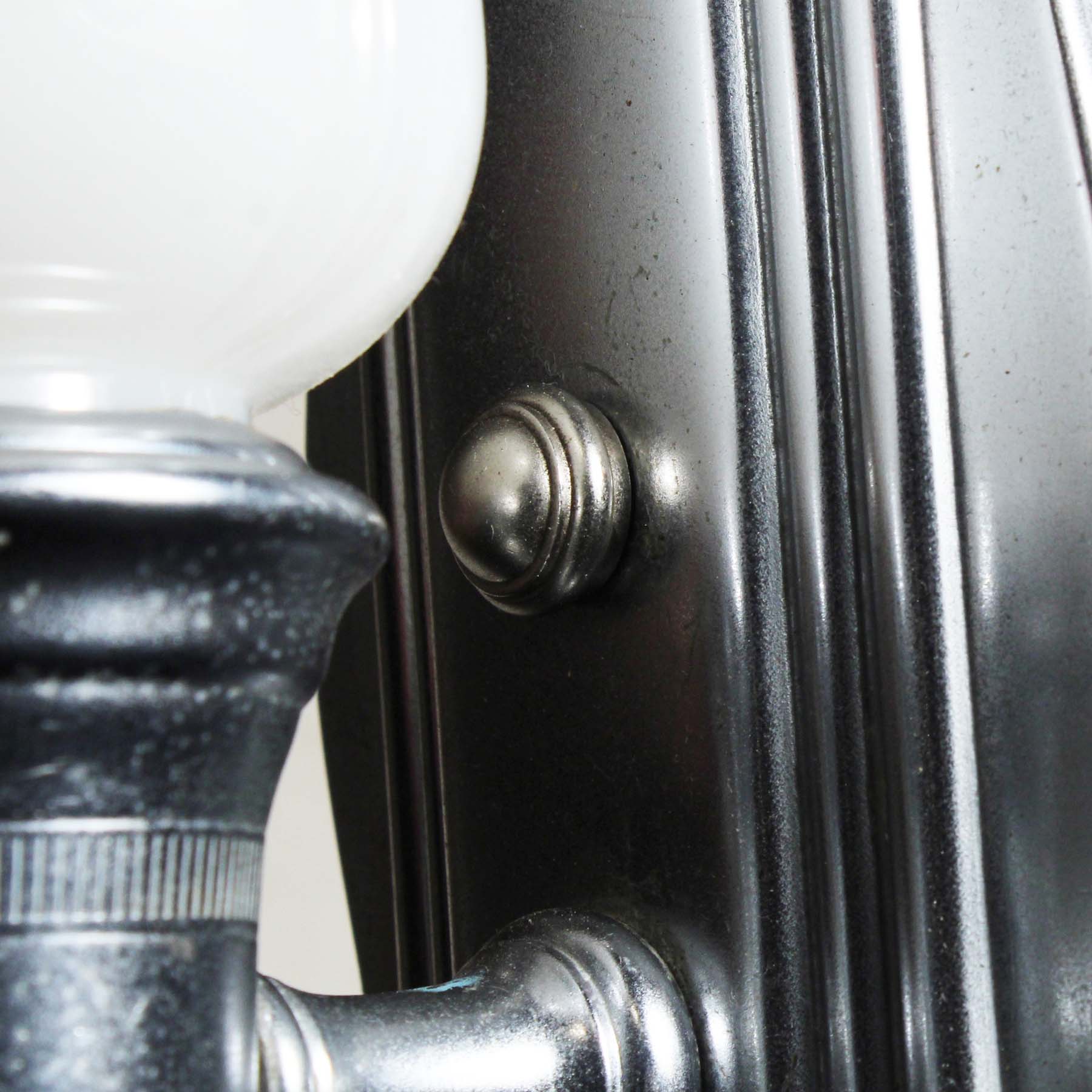 SOLD Antique Pair of Art Deco Bathroom Sconces with Sit-In Shades-69850
