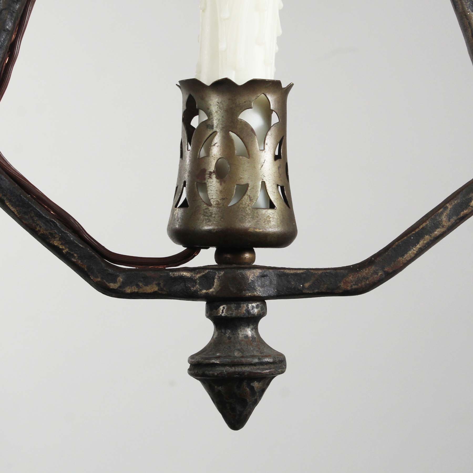 SOLD Antique Cast Iron Tudor Pendant Lights, 1920’s-69407