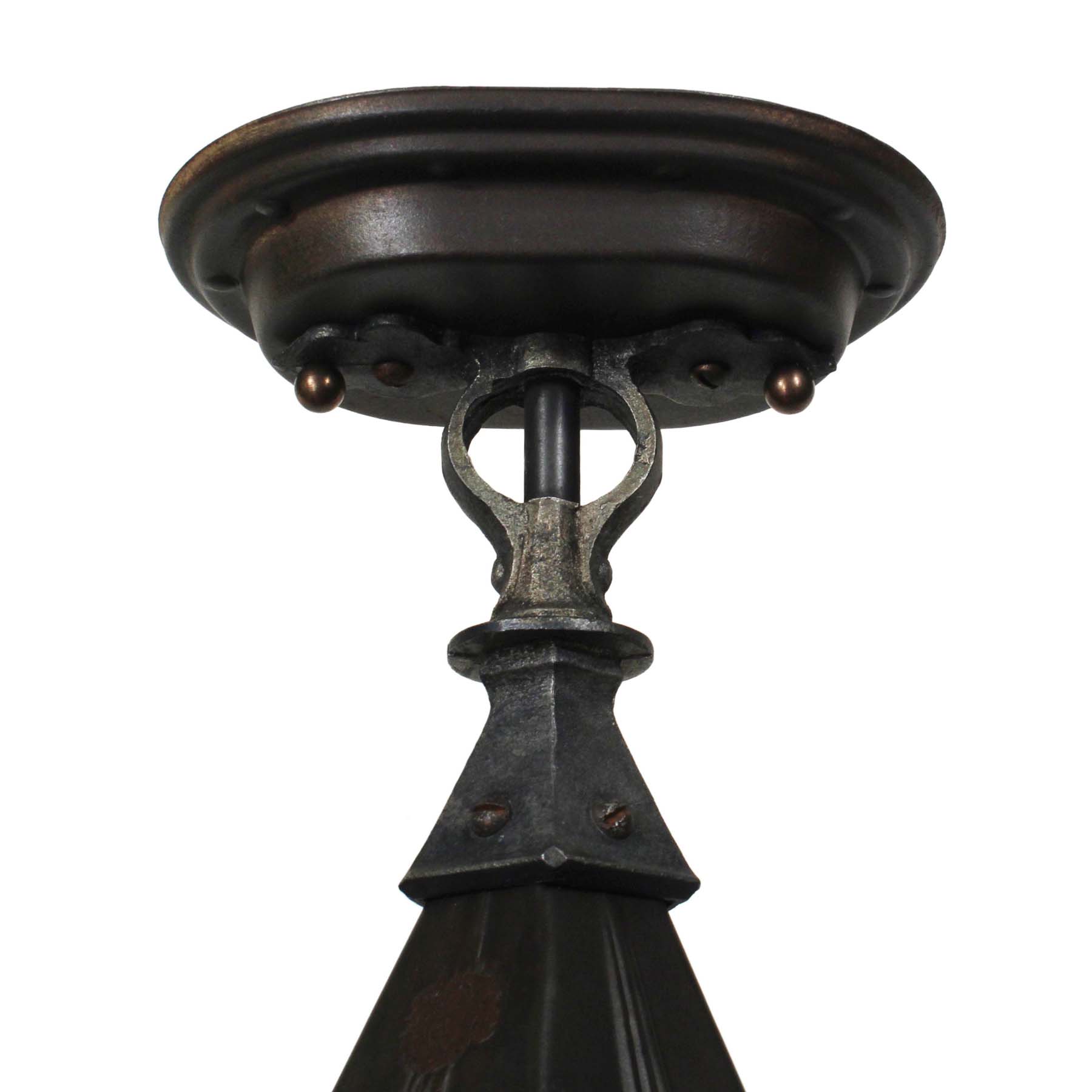 SOLD Antique Tudor Semi-Flush Lanterns-69617