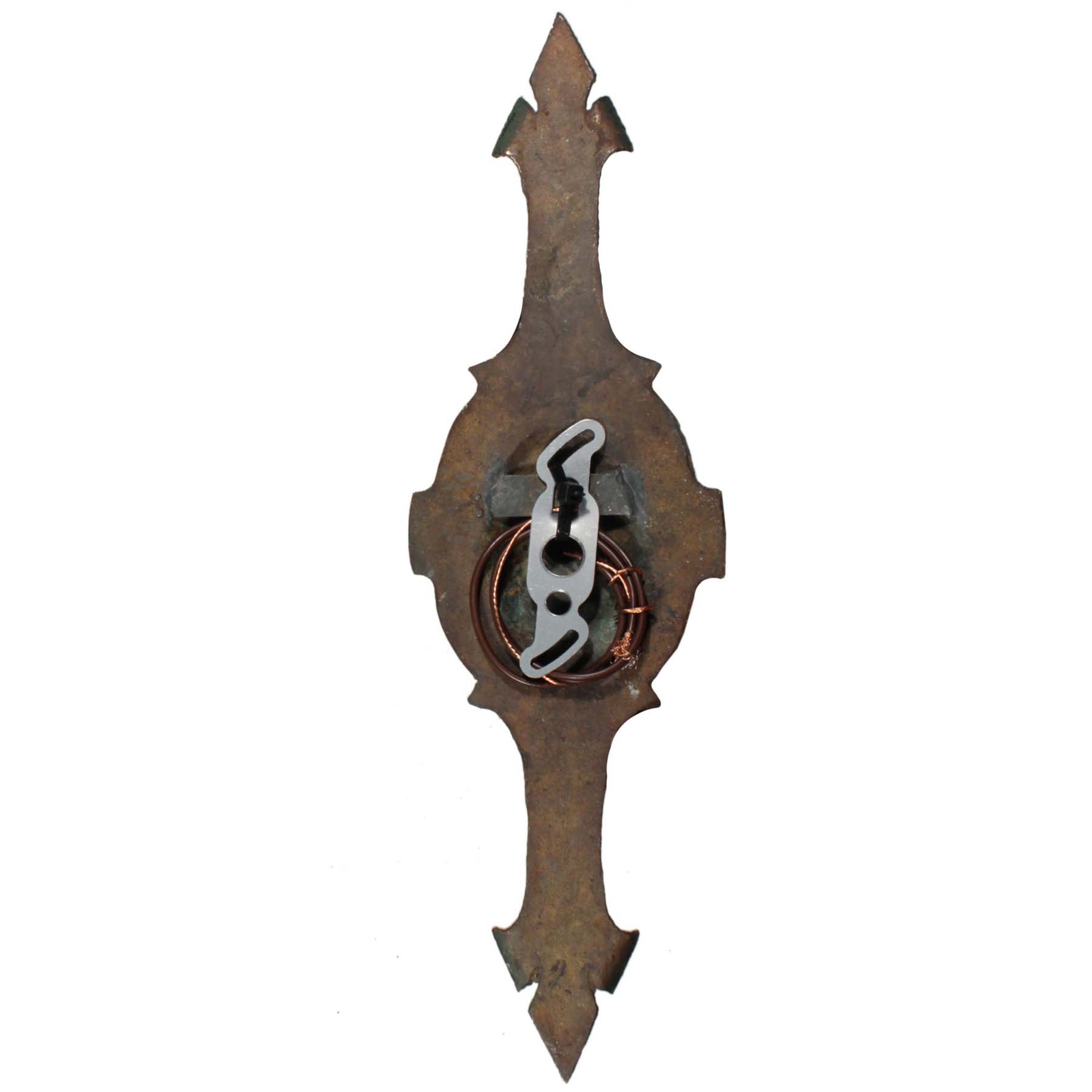 Pair of Antique Cast Bronze Single-Arm Sconces-69833