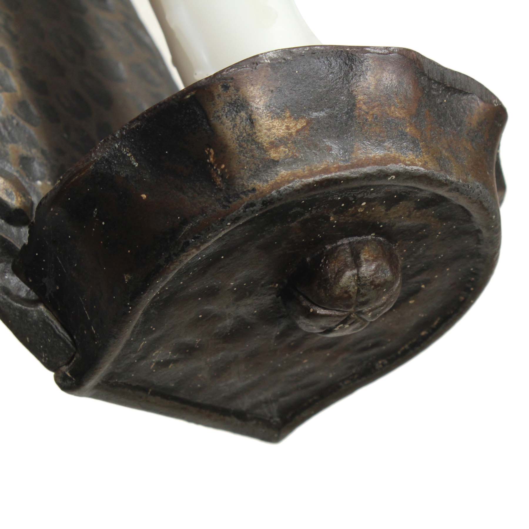 Antique Pair of Single-Arm Tudor Sconces -69415