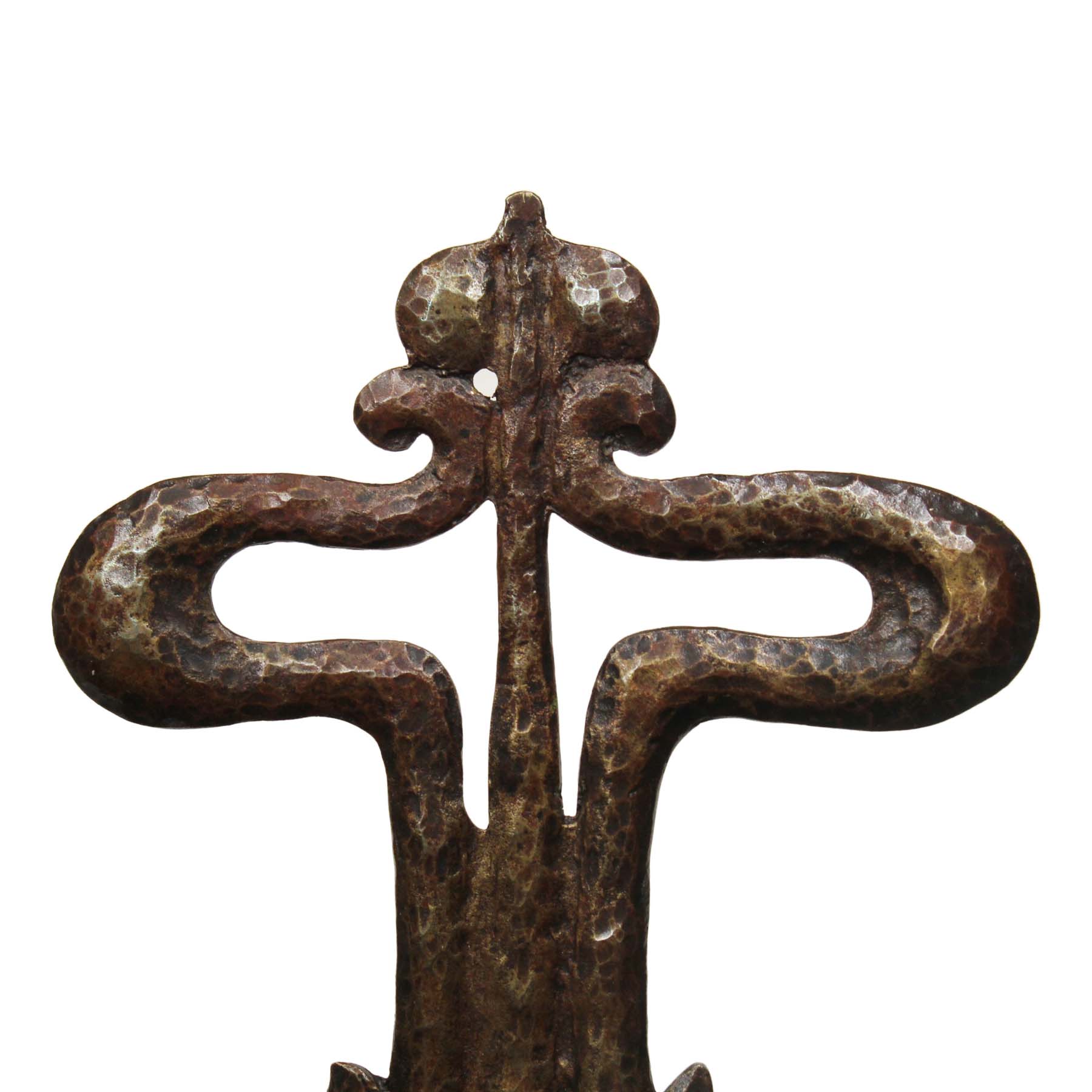 Antique Cast Brass Tudor Sconce, c. 1920-70055