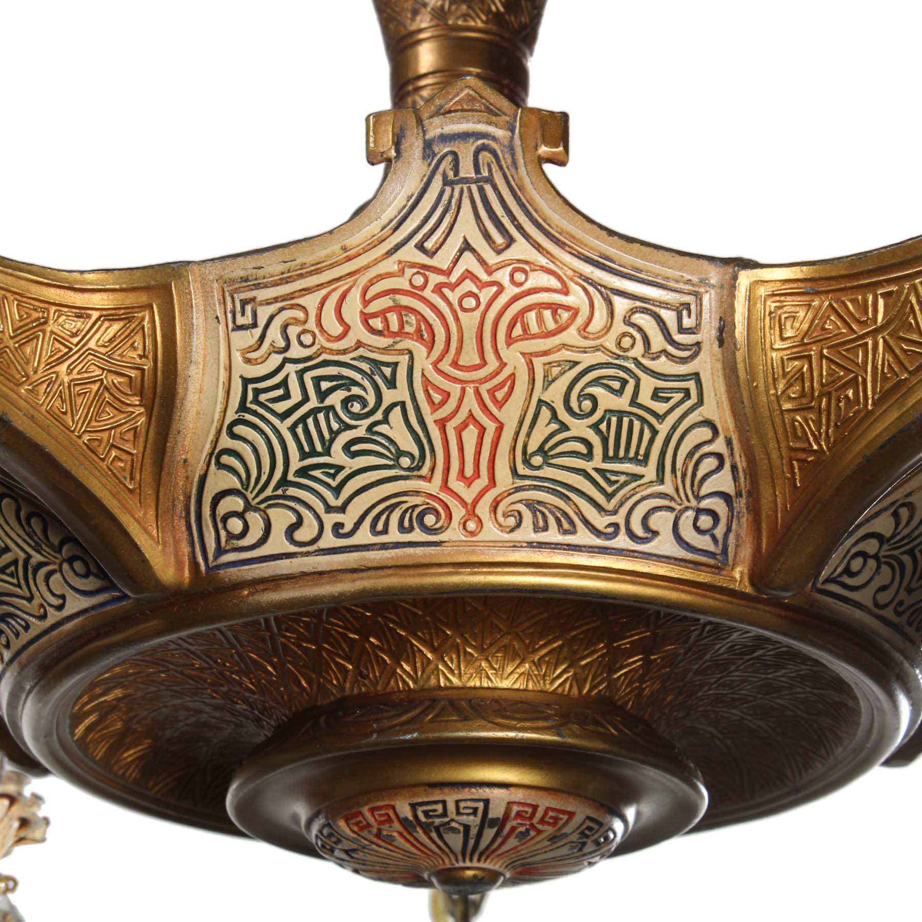 SOLD Antique Spanish Revival Chandelier, Empire Lighting-69984