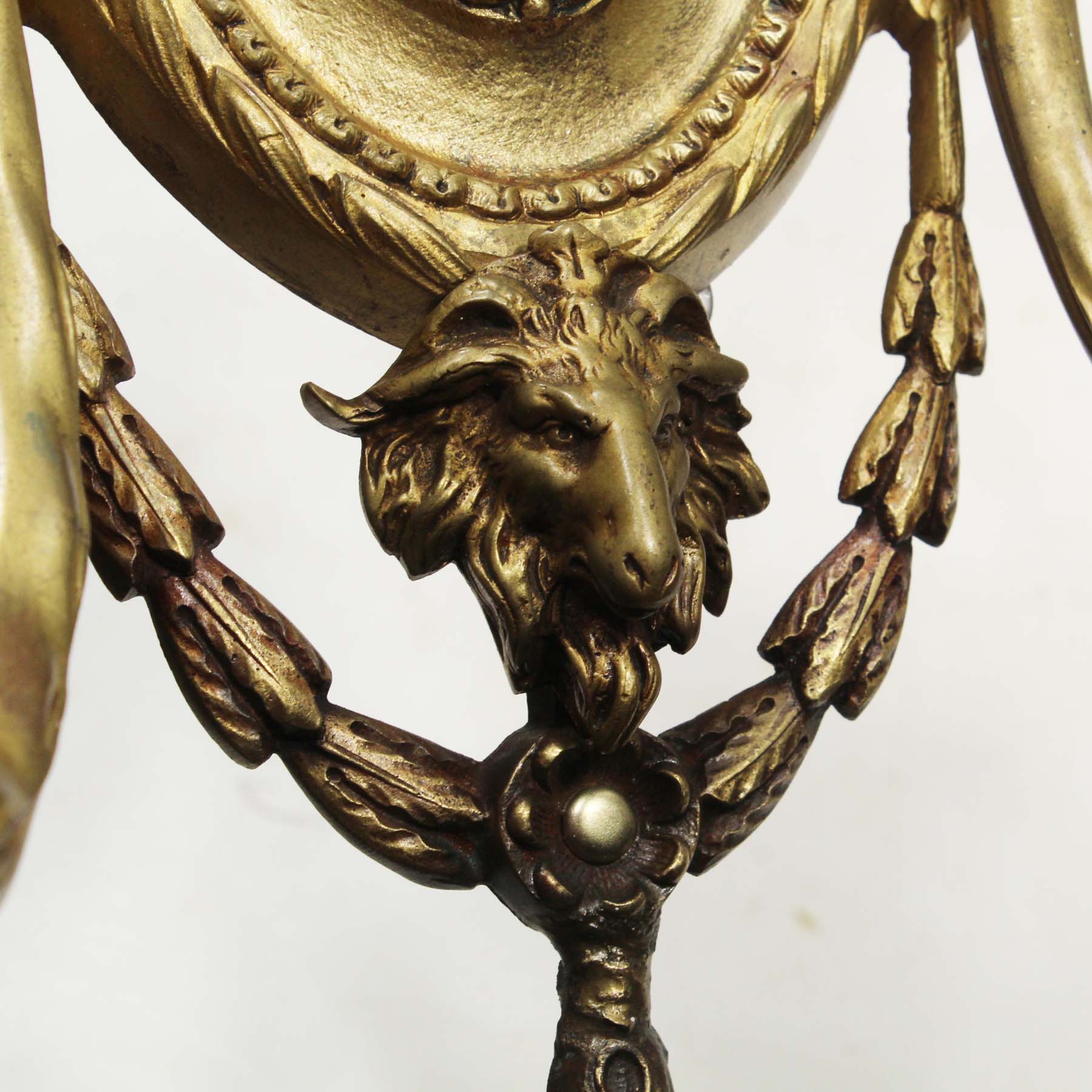 Pair of Antique Gilded Bronze Figural Sconces with Wedgwood Plaques, Early 1900’s-70036