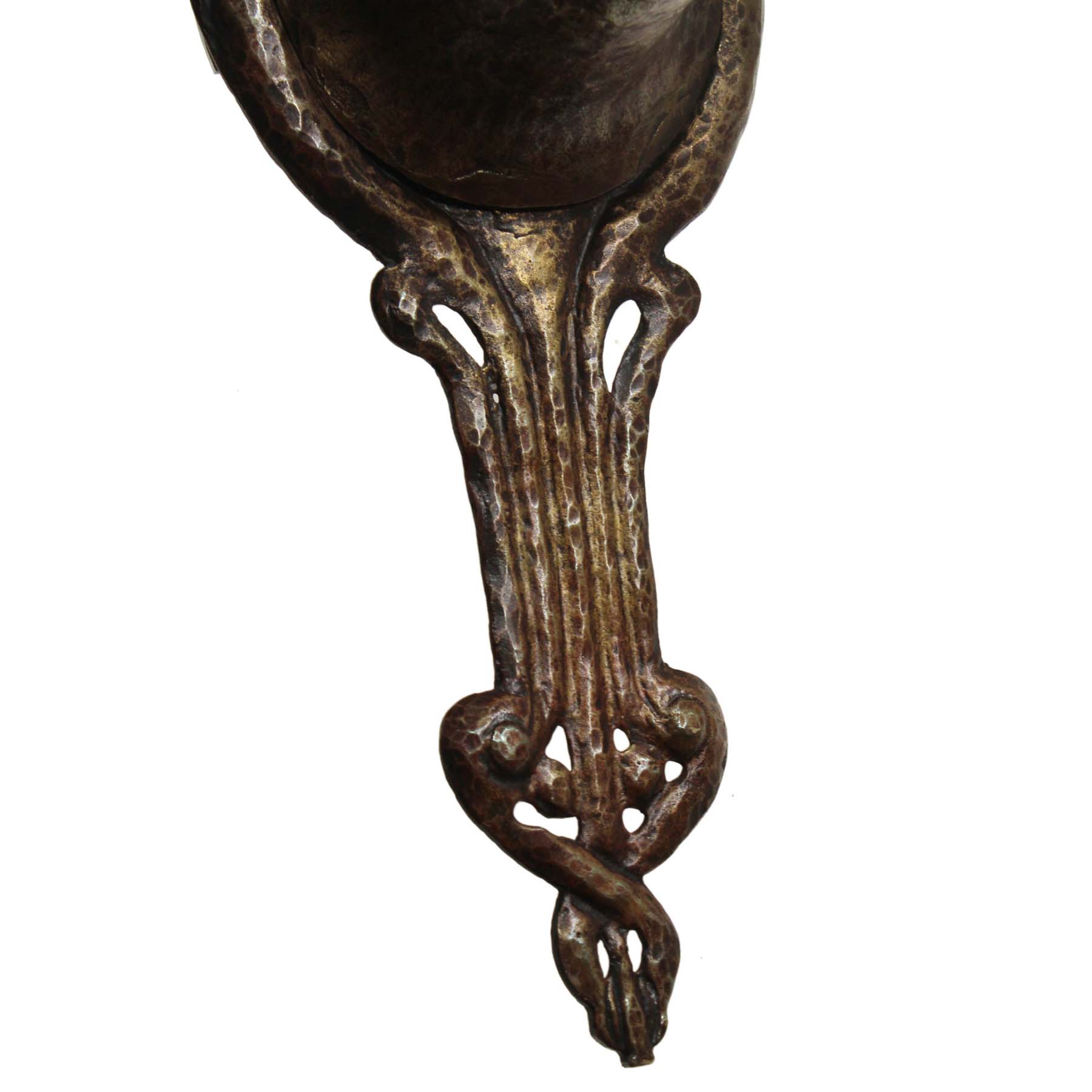 Antique Cast Brass Tudor Sconce, c. 1920-70057