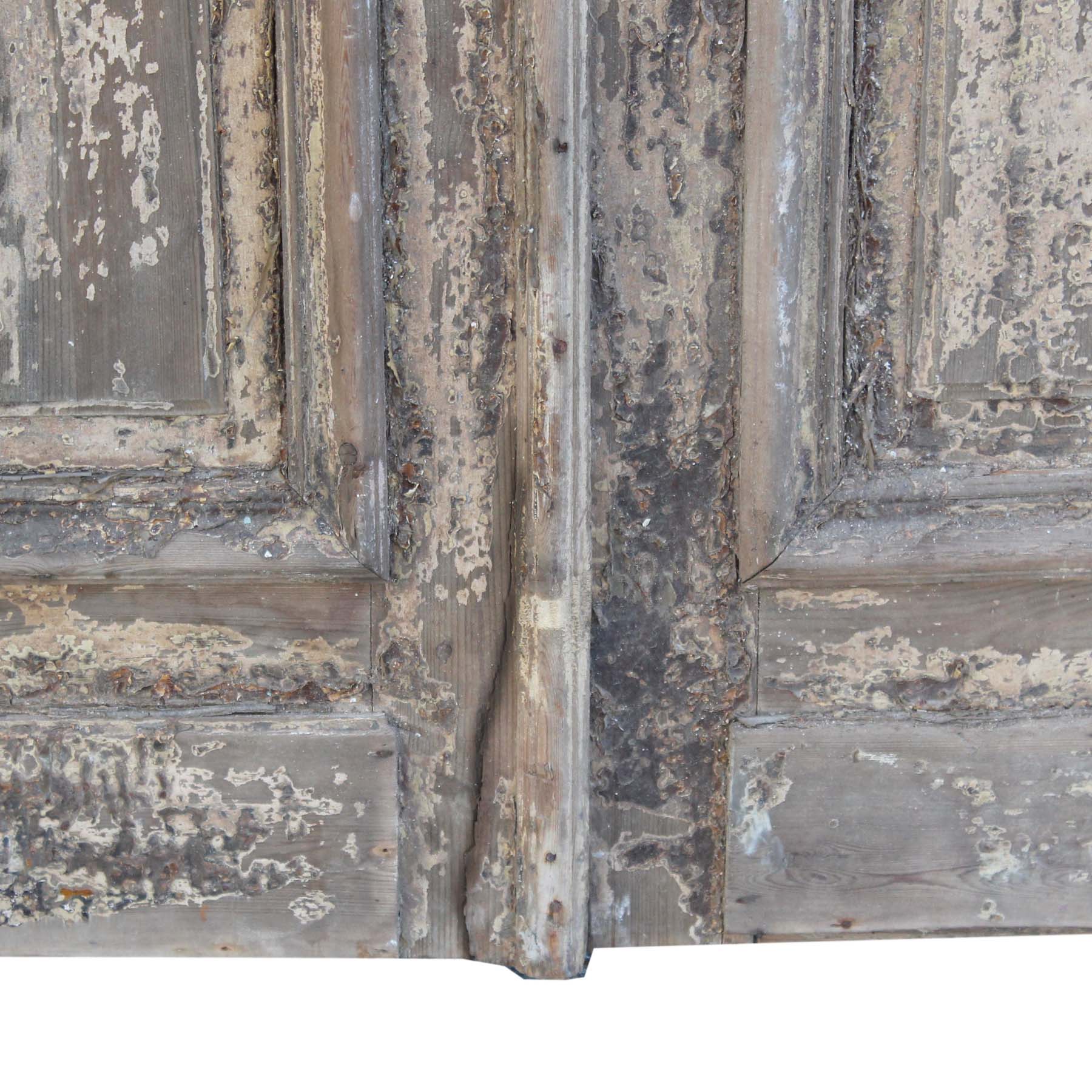 Salvaged Pair of 40” Doors with Iron Inserts-70079