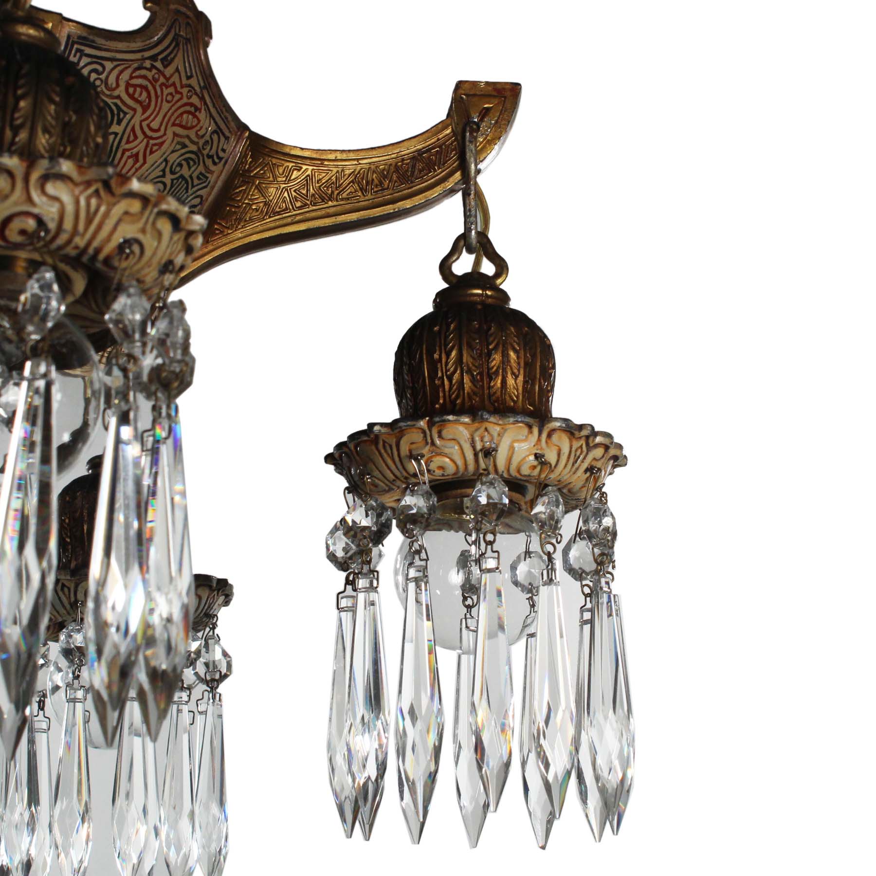 SOLD Antique Spanish Revival Chandelier, Empire Lighting-69985