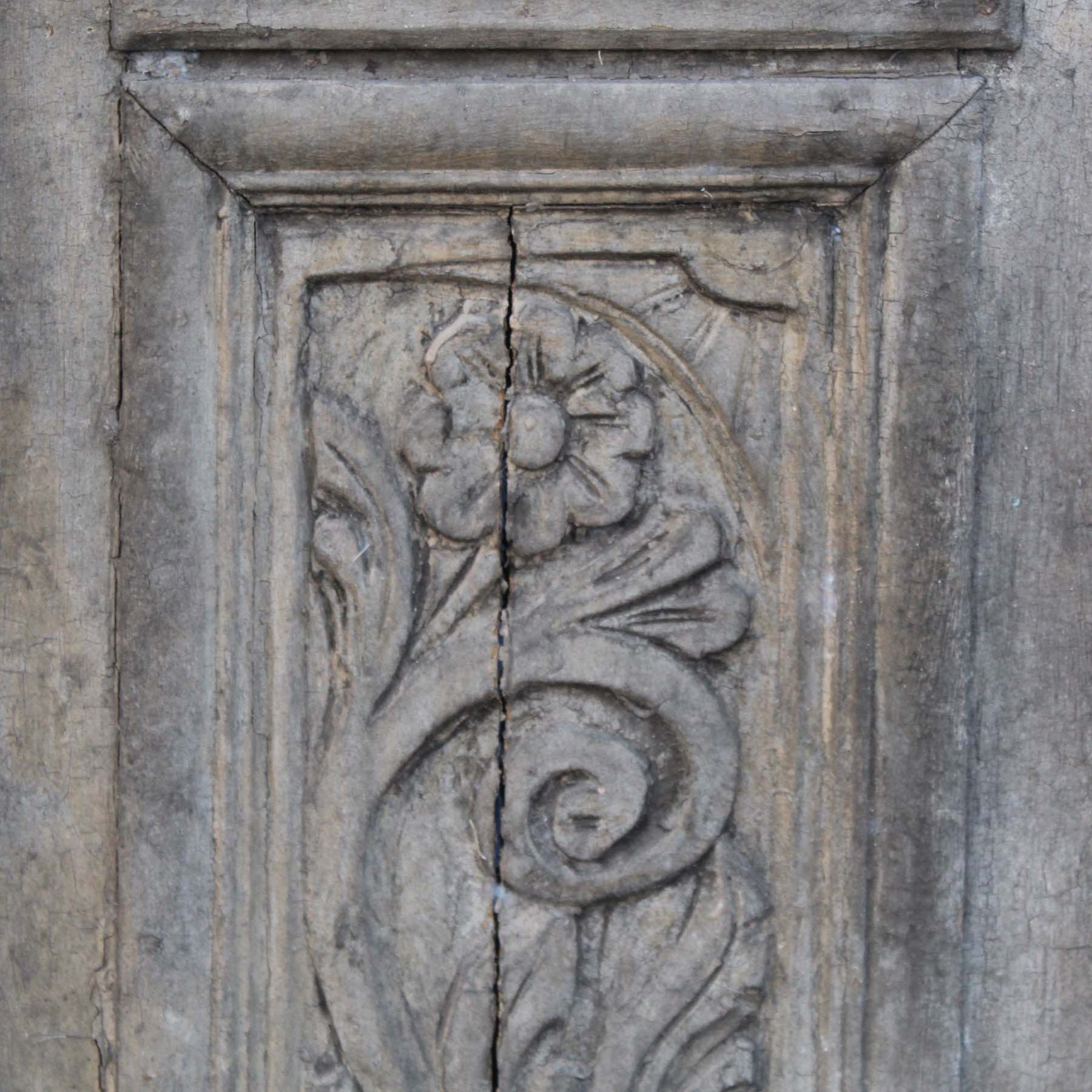 SOLD Pair of 38” Antique Carved French Doors-70094
