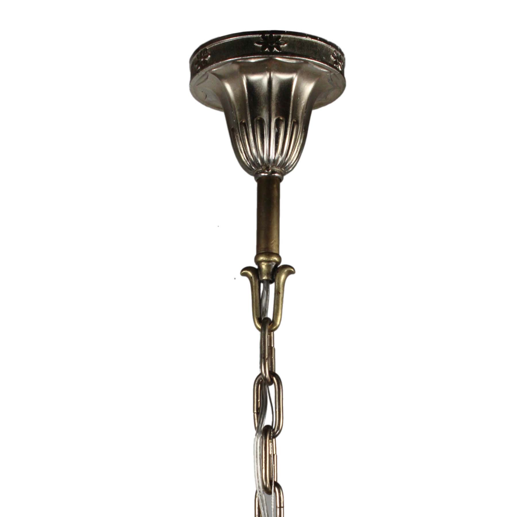 SOLD Antique Two-Tone Chandelier with Prisms, c. 1920-69957