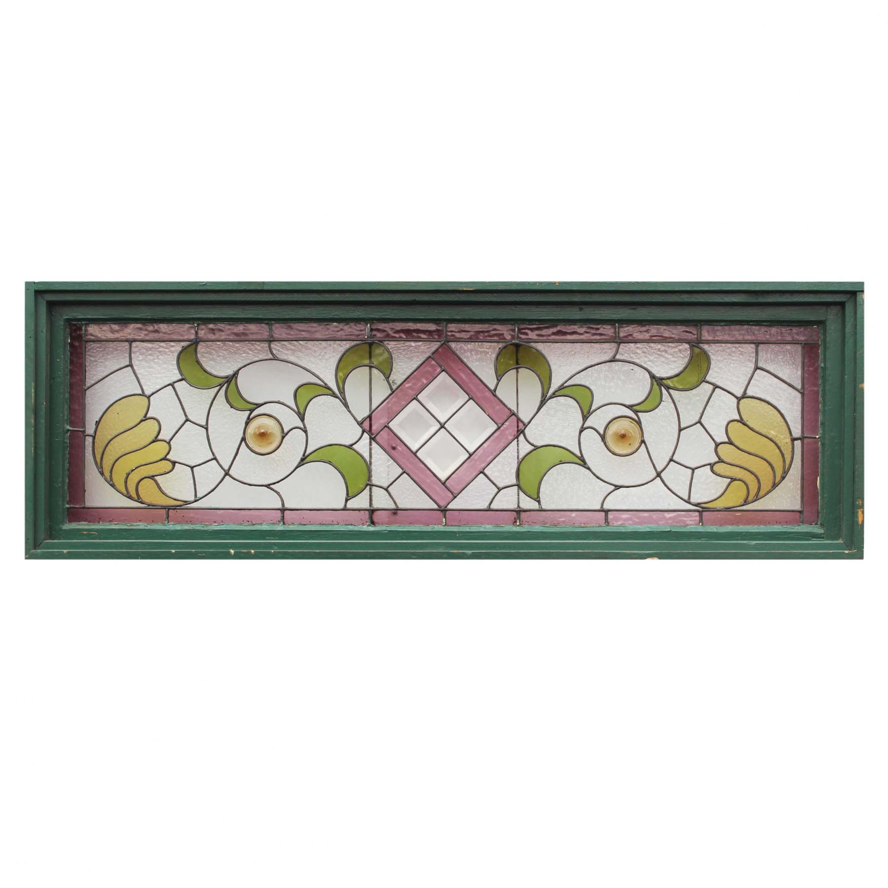 SOLD Antique American Stained Glass Window, Early 1900s-0