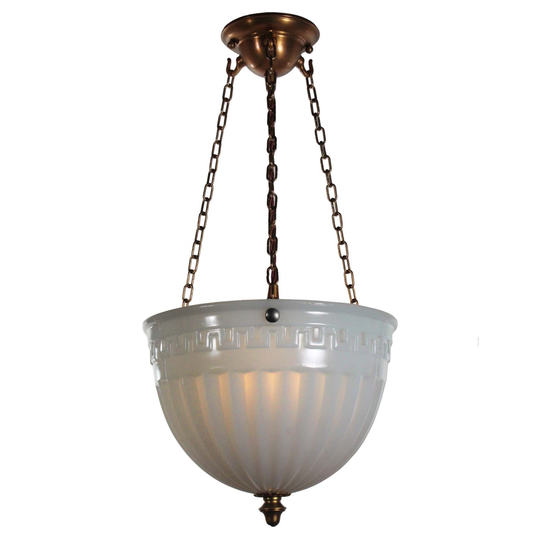 Antique Neoclassical Inverted Dome Light, Luminous Unit Co.-0