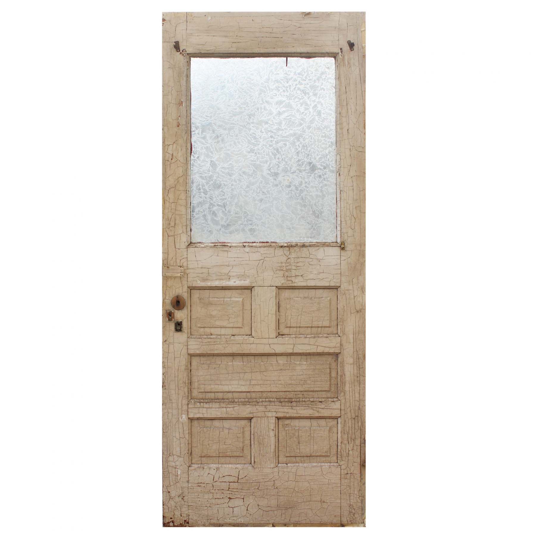 SOLD Salvaged 31" Eastlake Door with Glue Chip Glass-70251