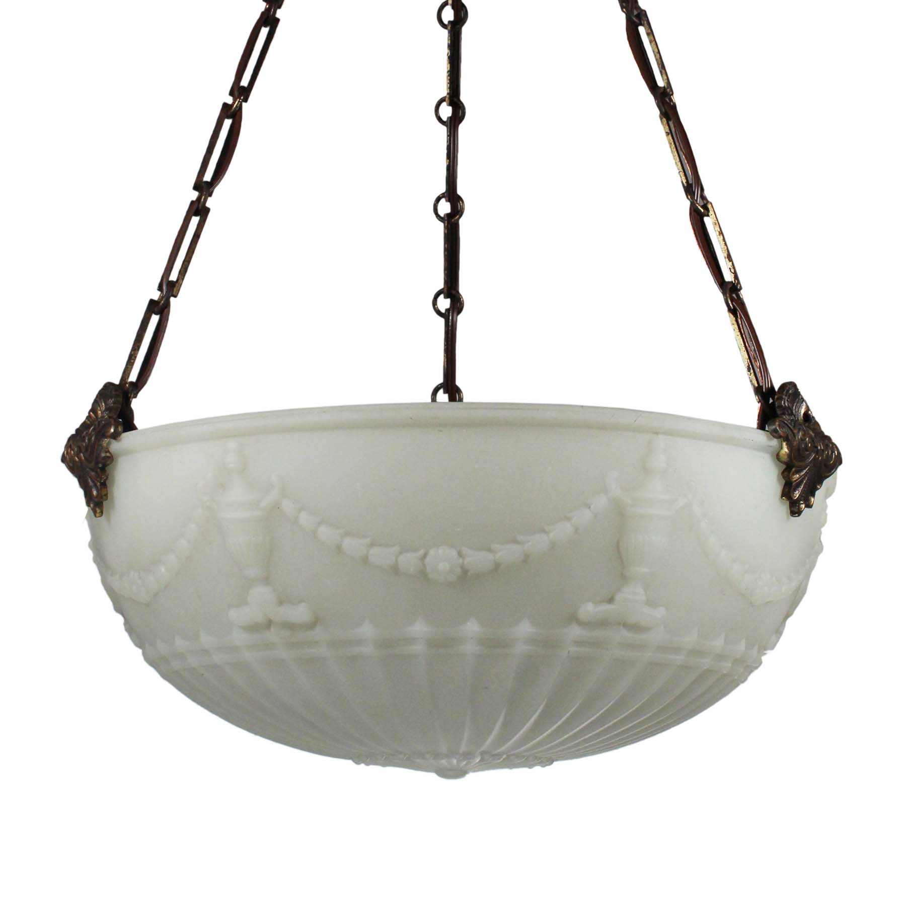 SOLD Antique Neoclassical Inverted Dome Chandelier, c. 1910’s-70299