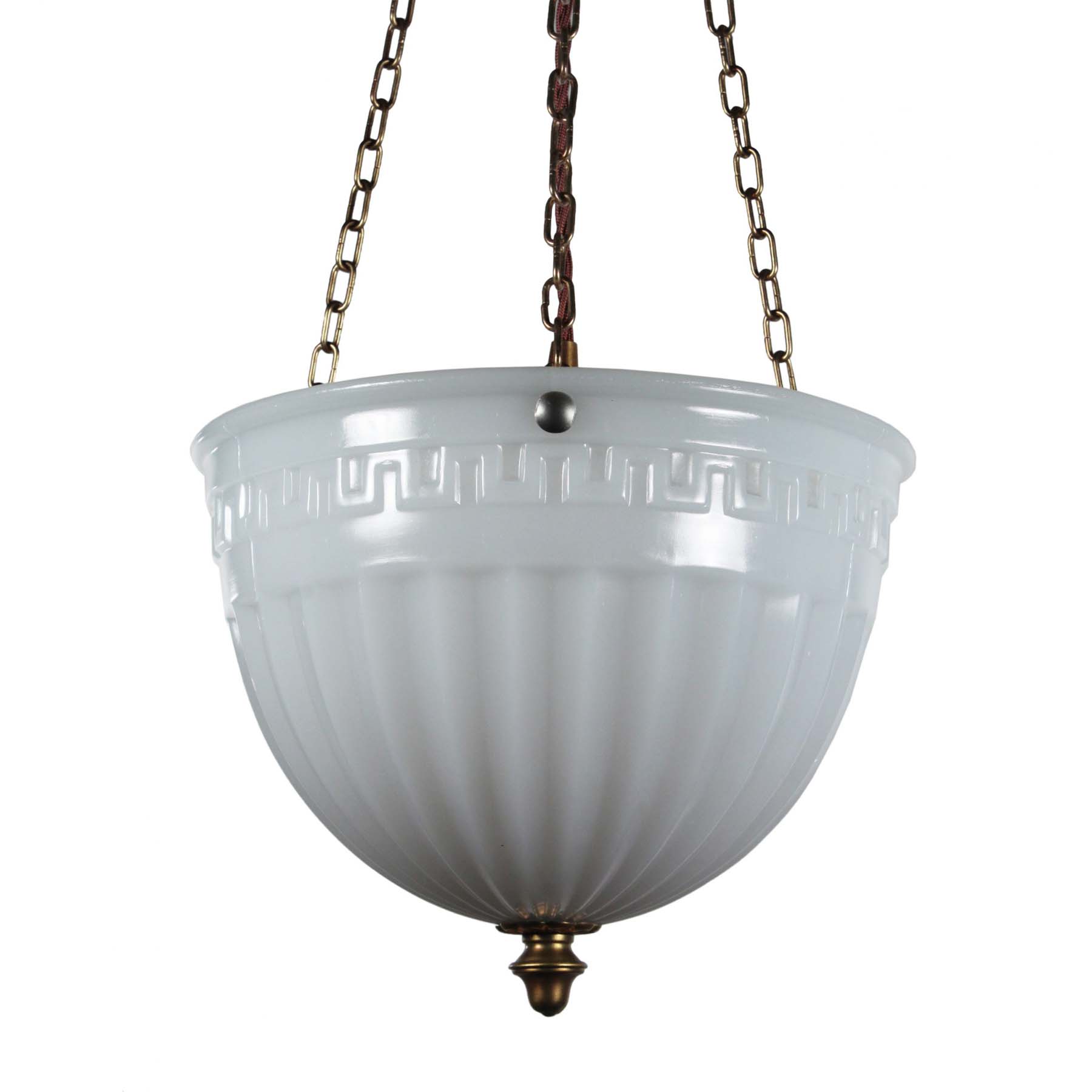 Antique Neoclassical Inverted Dome Light, Luminous Unit Co.-70402
