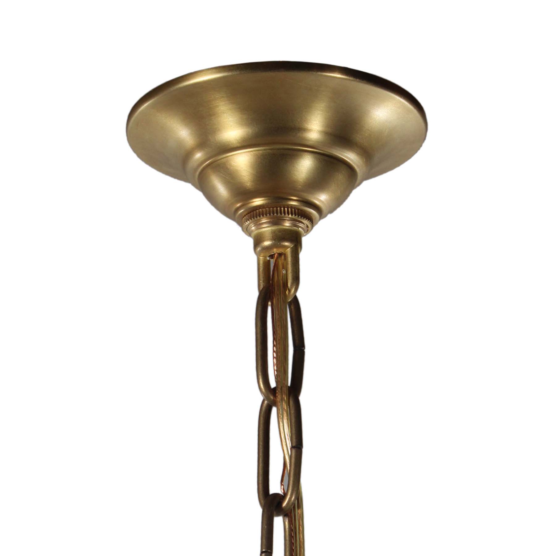 SOLD Brass Schoolhouse Pendant Lights, Antique Lighting-70373