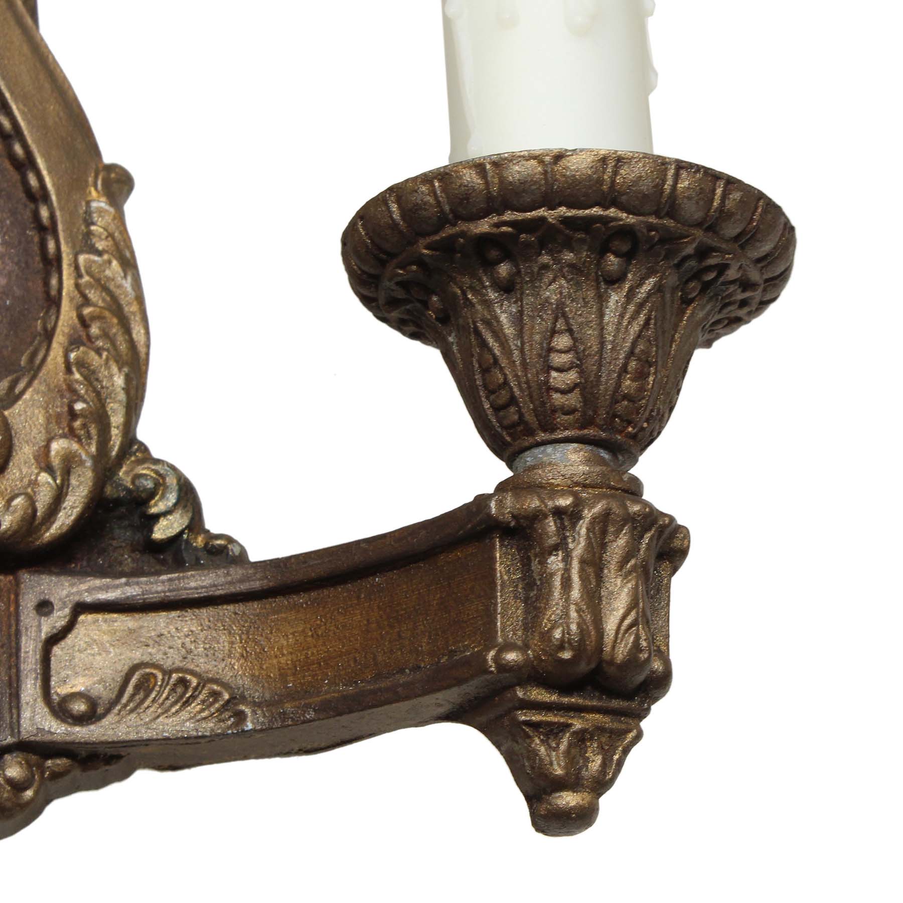 SOLD Pair of Antique Neoclassical Double-Arm Sconces-70438