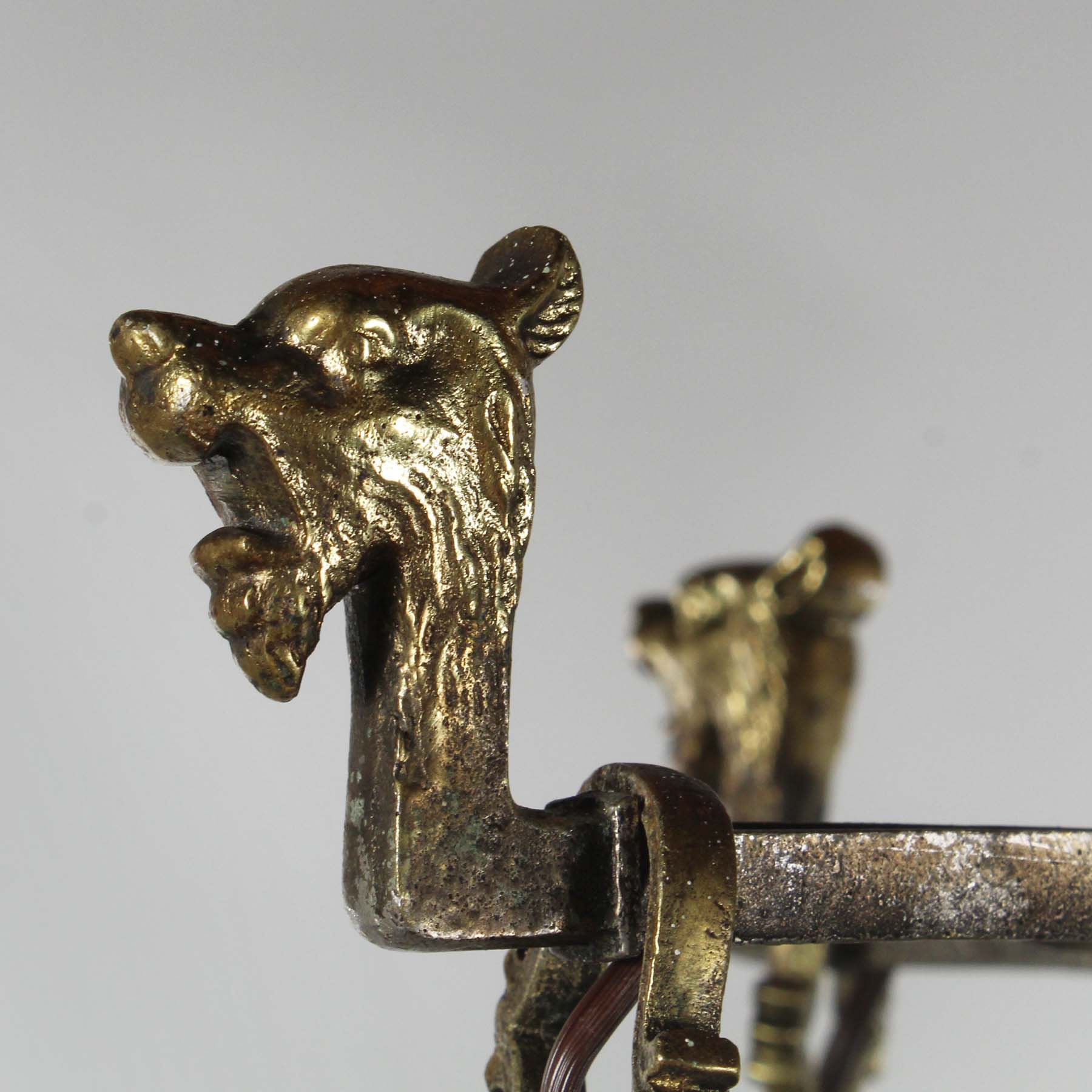SOLD Antique Figural Semi-Flush Mount Chandelier, c.1920-70396