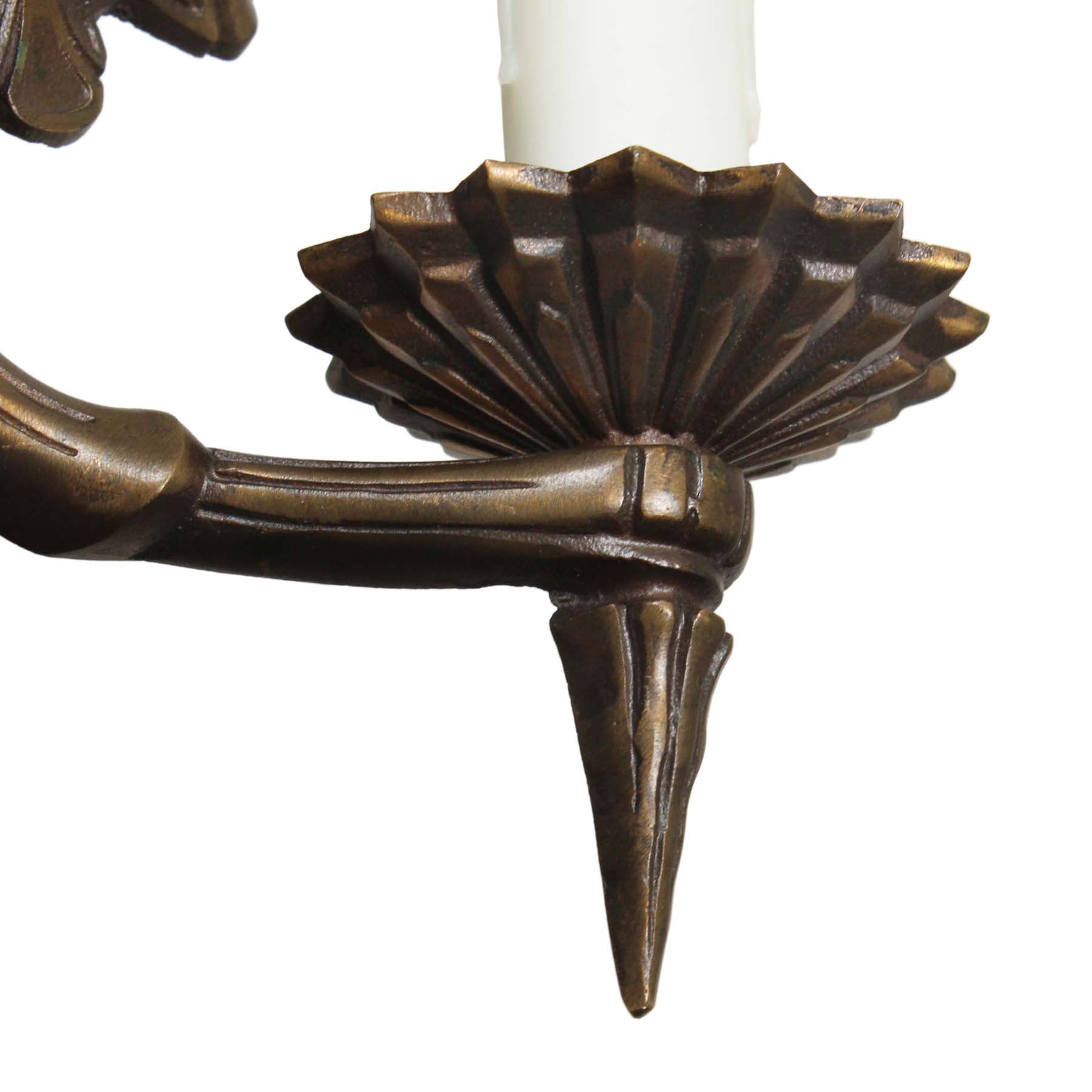 SOLD Pair of Cast Bronze Antique Art Deco Sconces-70432