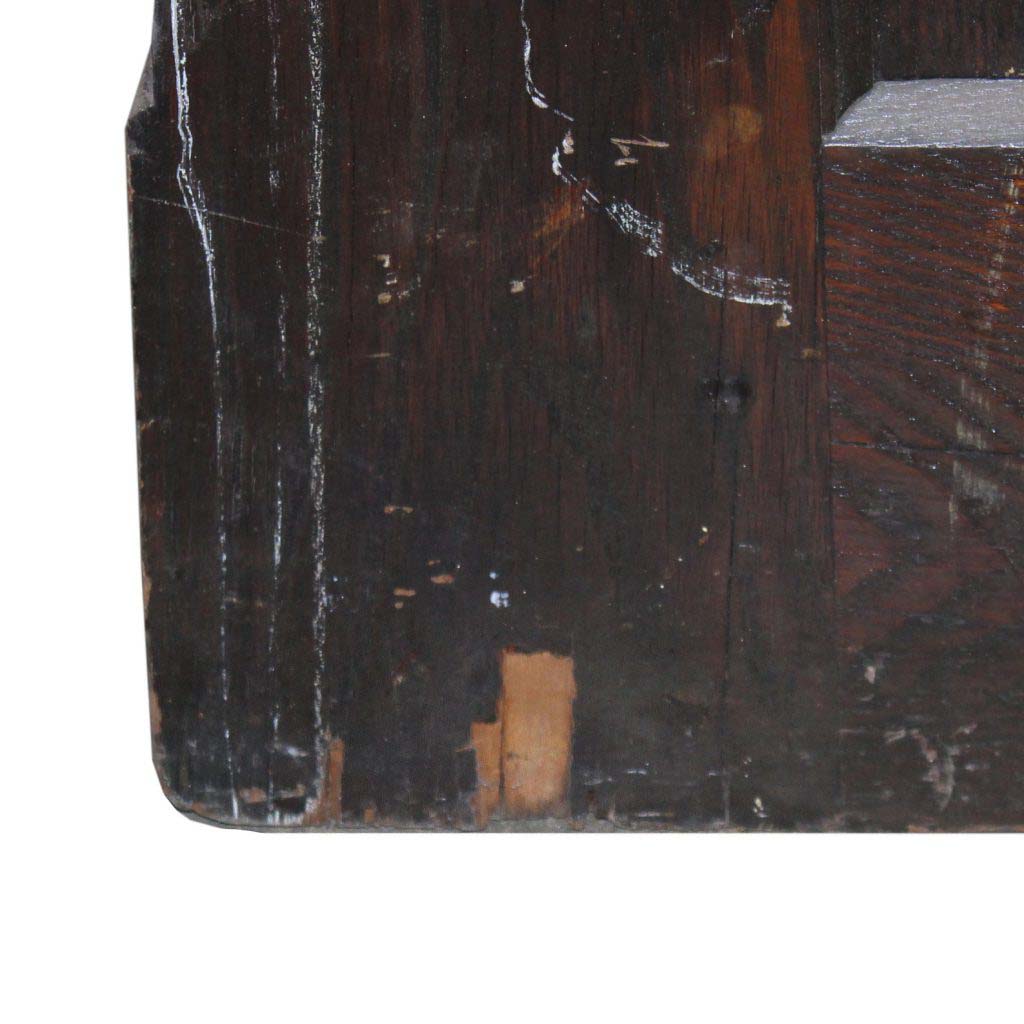 Substantial 47” Salvaged Oak Door with Gothic Arch Window-70325 Substantial 47” Salvaged Oak Door with Gothic Arch Window-70325