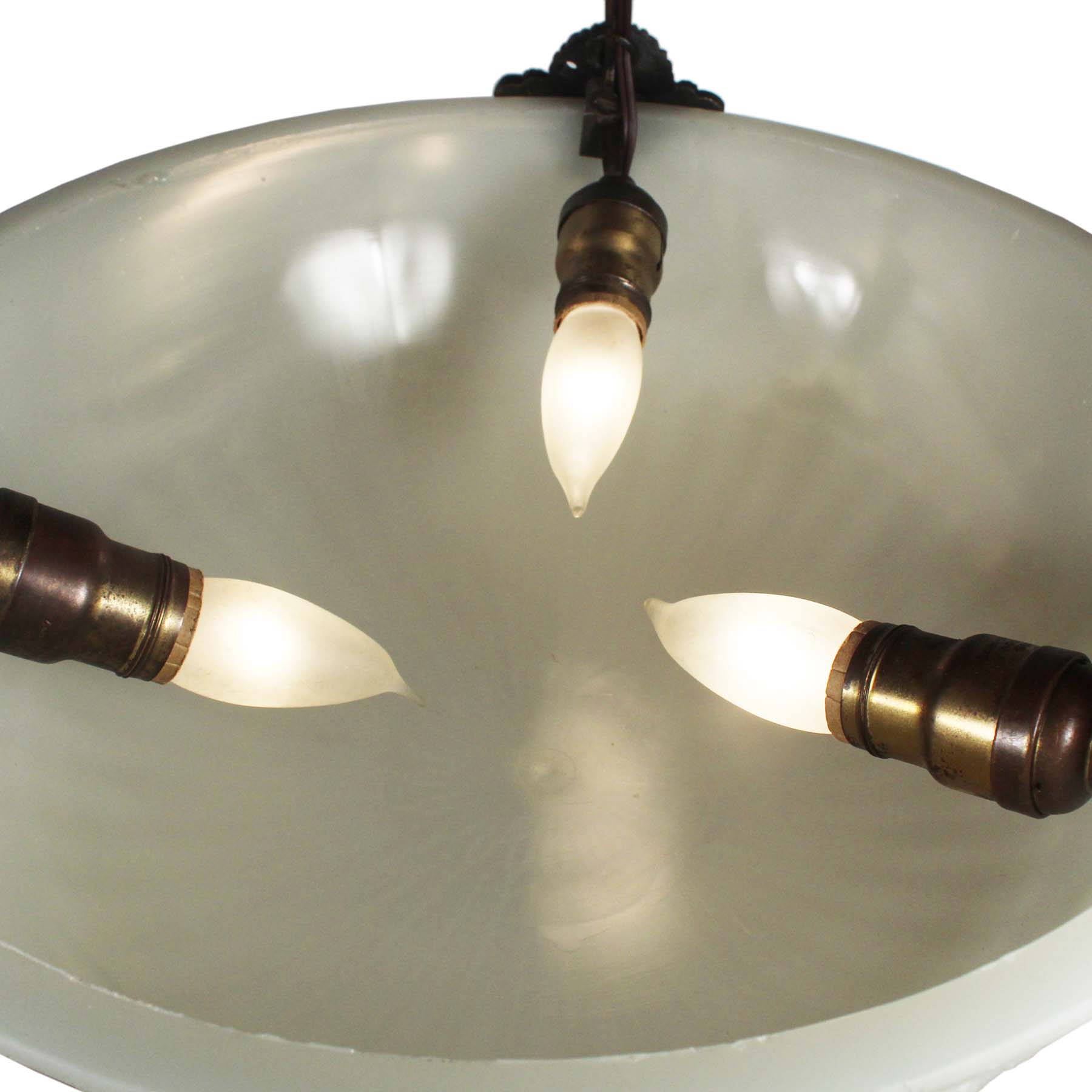 SOLD Antique Neoclassical Inverted Dome Chandelier, c. 1910’s-70305