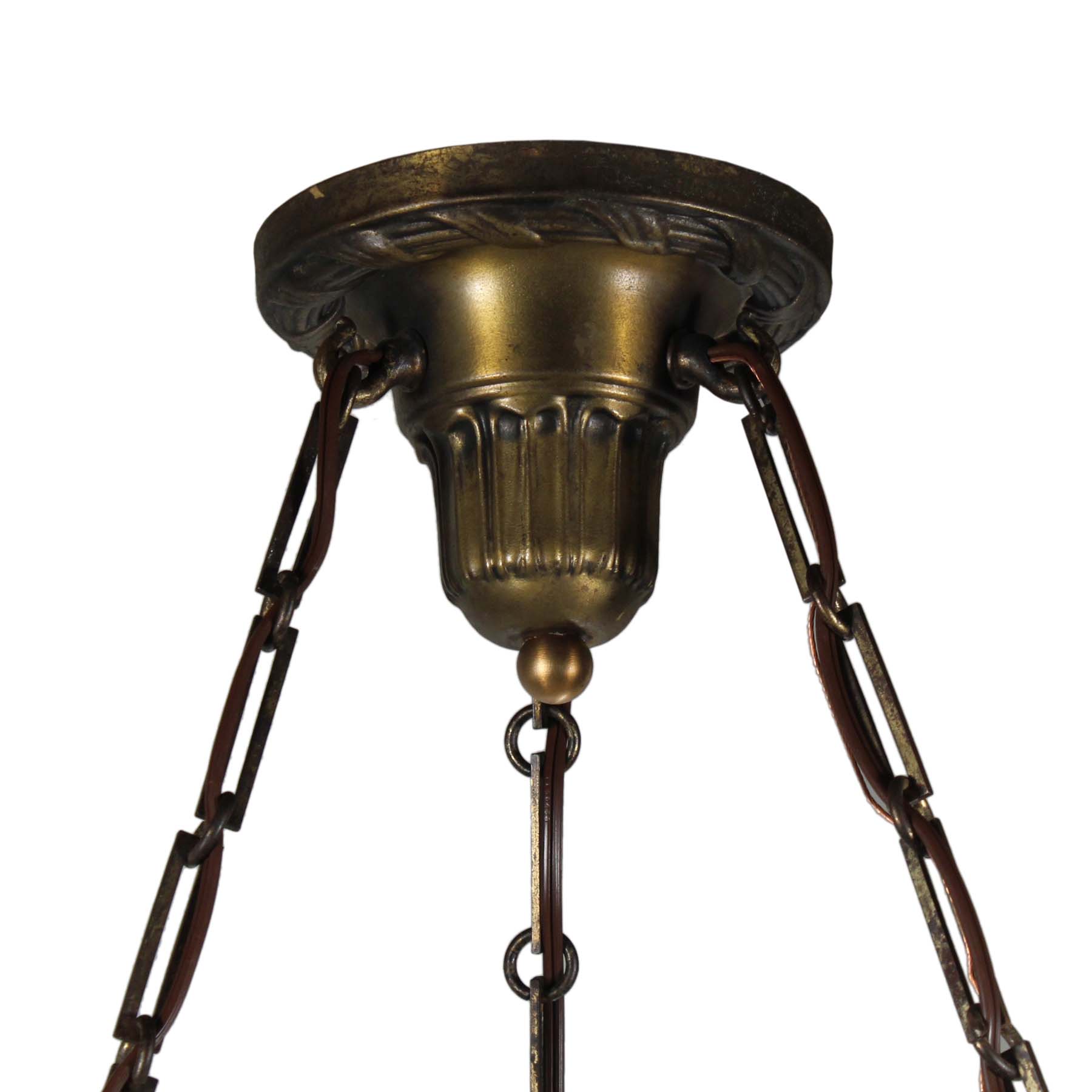 SOLD Antique Neoclassical Inverted Dome Chandelier, c. 1910’s-70306