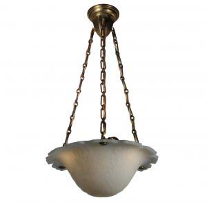 Antique Inverted Dome Chandelier, c. 1915-0
