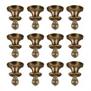Antique Flush-Mount Lights with Exposed Bulbs-0