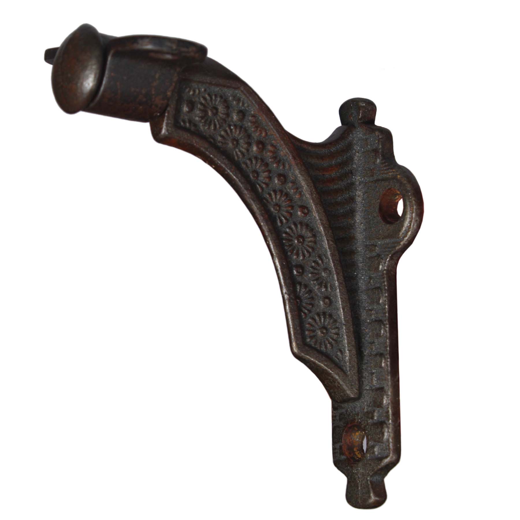 Eastlake Cast Iron Handrail Bracket, Antique Hardware-0