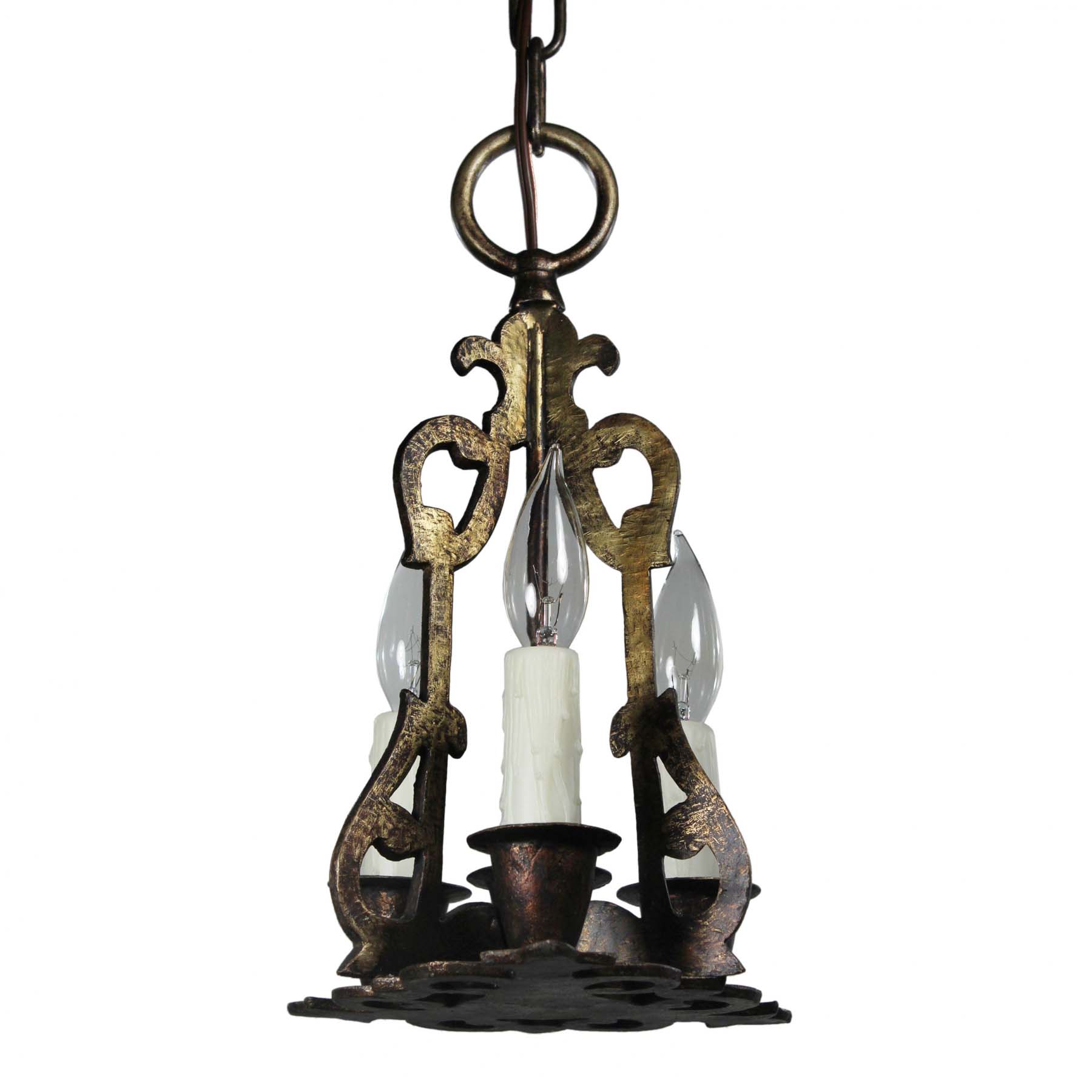 SOLD Antique Tudor Pendant Light, Early 1900s-0