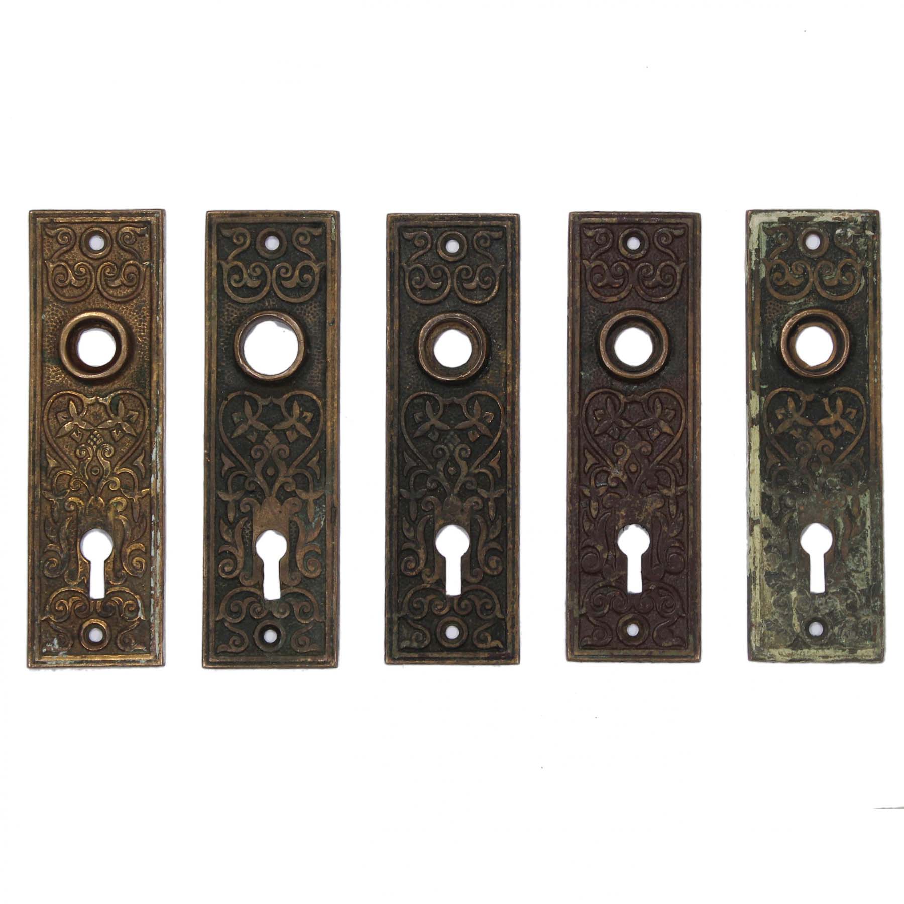 Antique Eastlake Cast Bronze Doorplates, Late 19th Century-70609