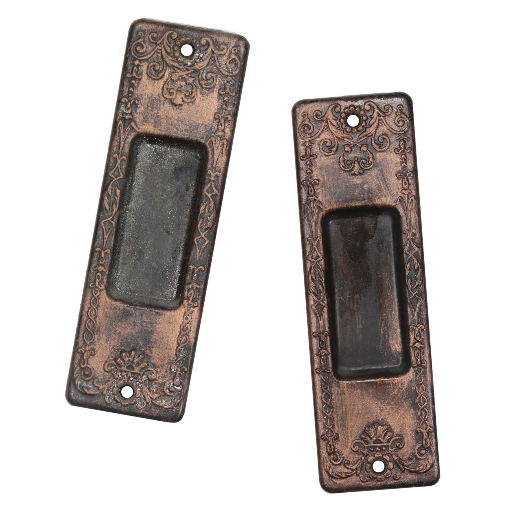Complete Antique Pocket Door Hardware Set for Single Door, c.1886-70613