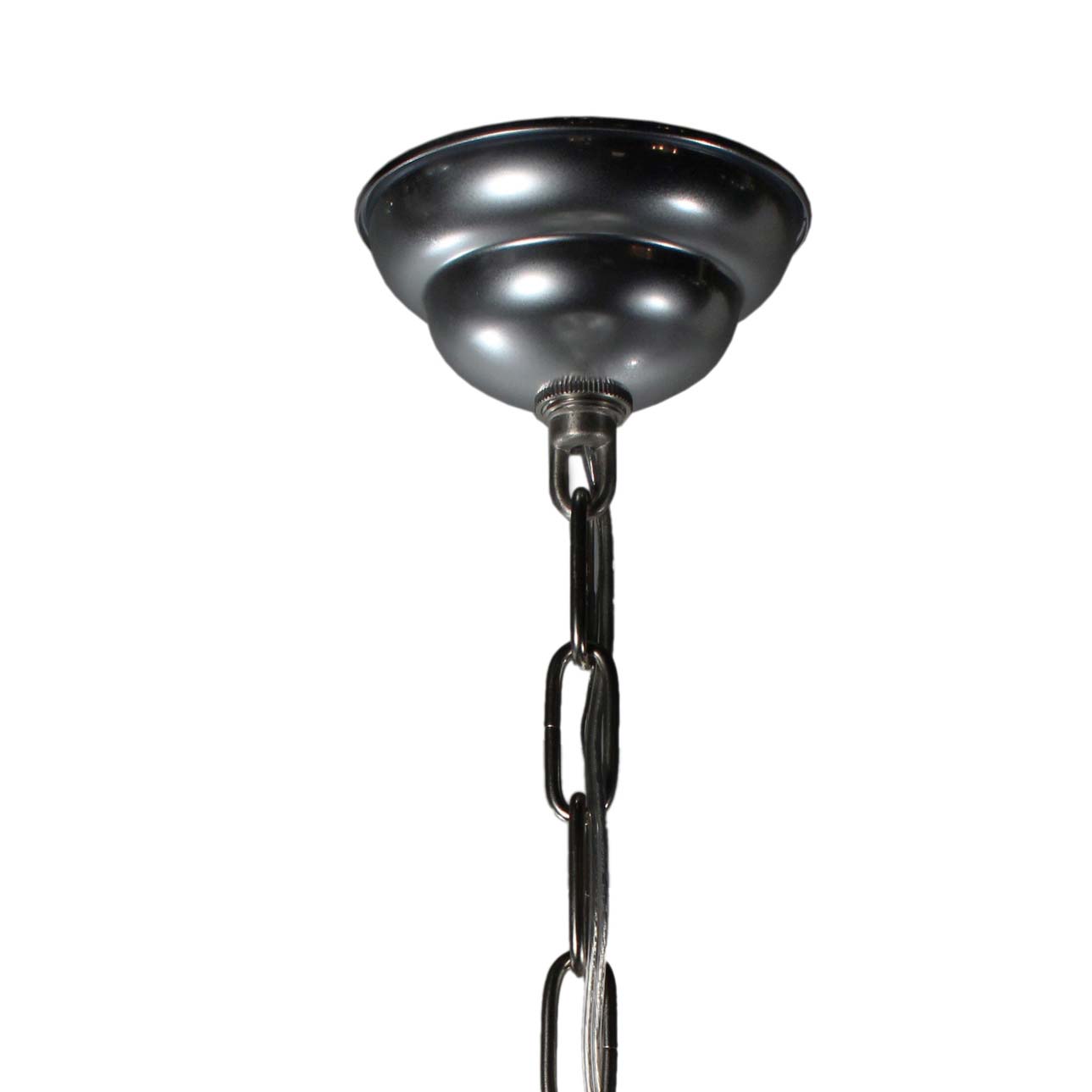 SOLD Art Deco Skyscraper Pendant with Two-Part Prismatic Shade, Antique Lighting-70558