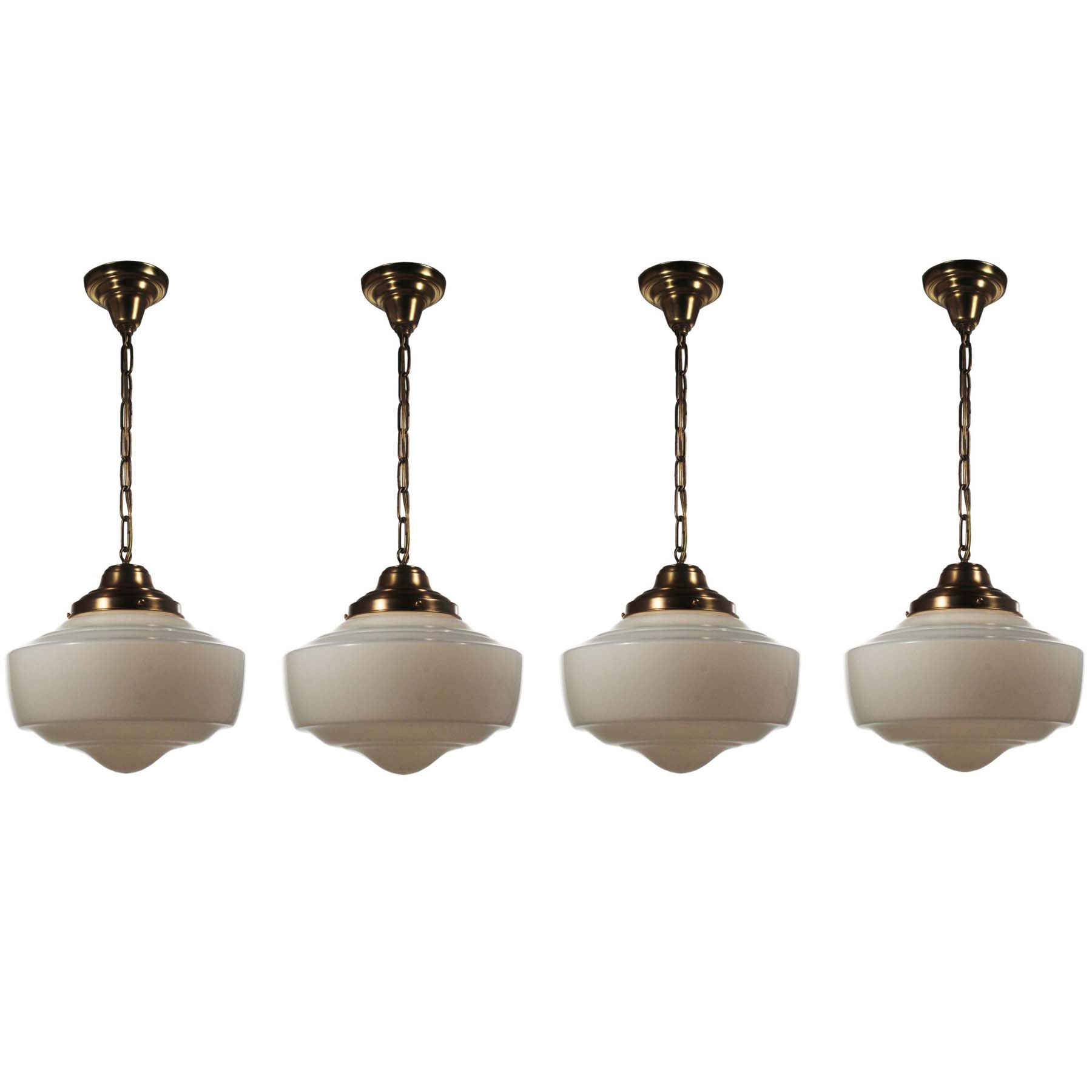 Brass Schoolhouse Pendant Lights, Antique Lighting-70823