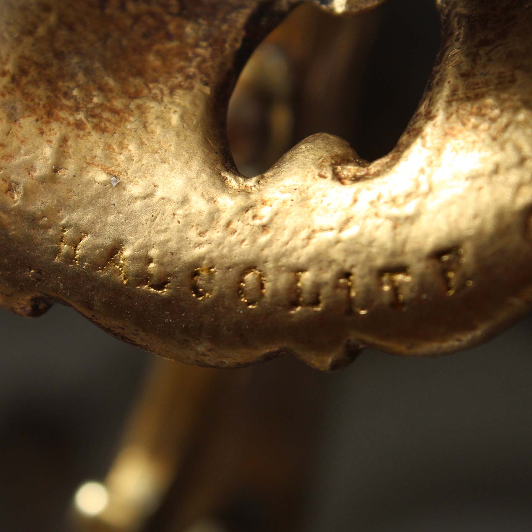 Antique Cast Brass Chandelier with Fleur De Lis, Halcolite. -70905