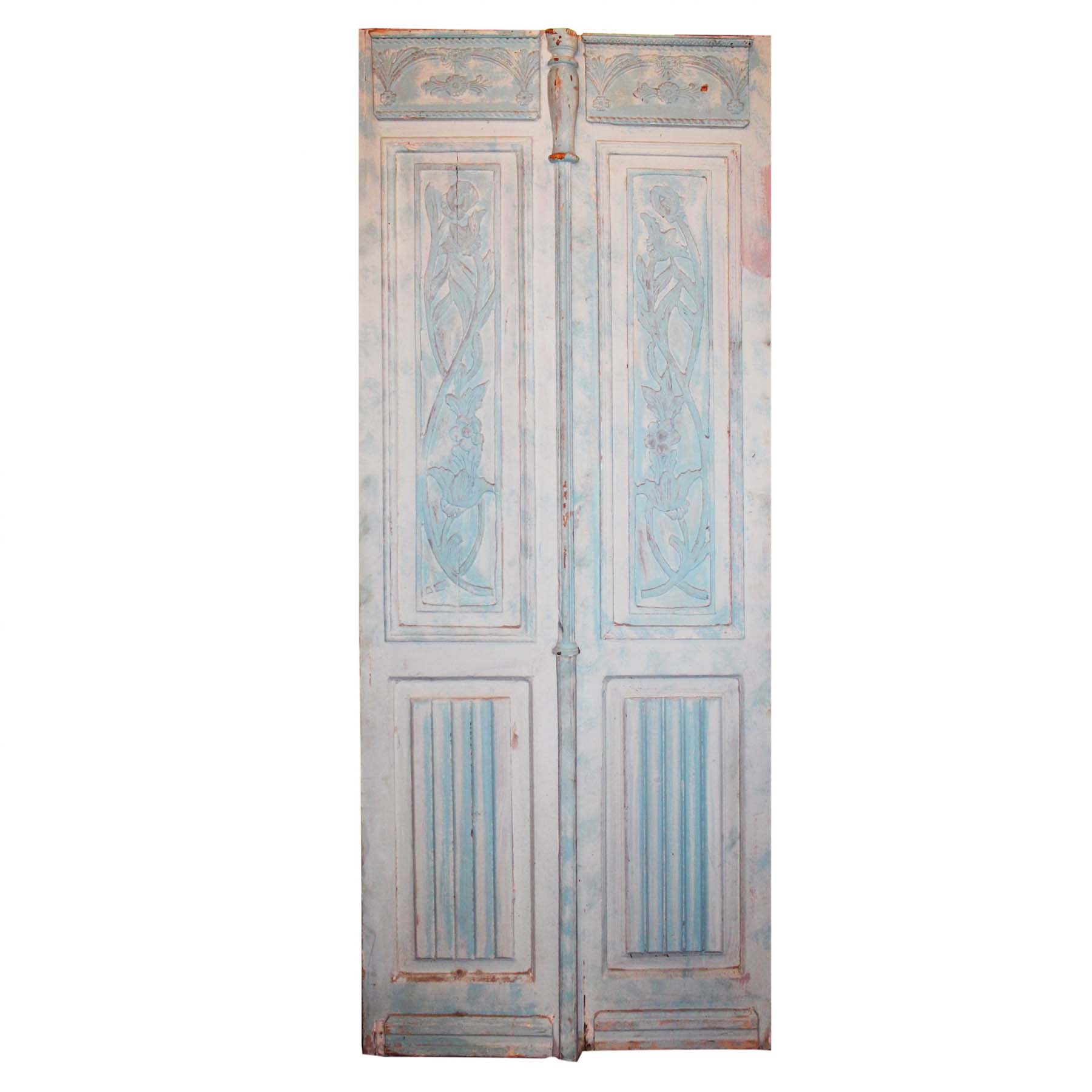 Pair of 38” Antique Carved French Doors-0