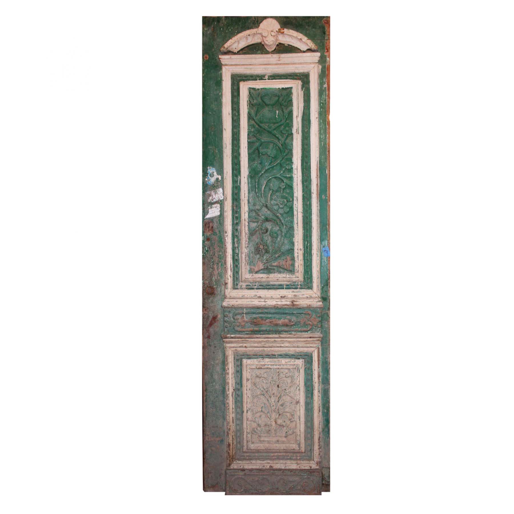 Reclaimed 28” Door with Carved Details-0