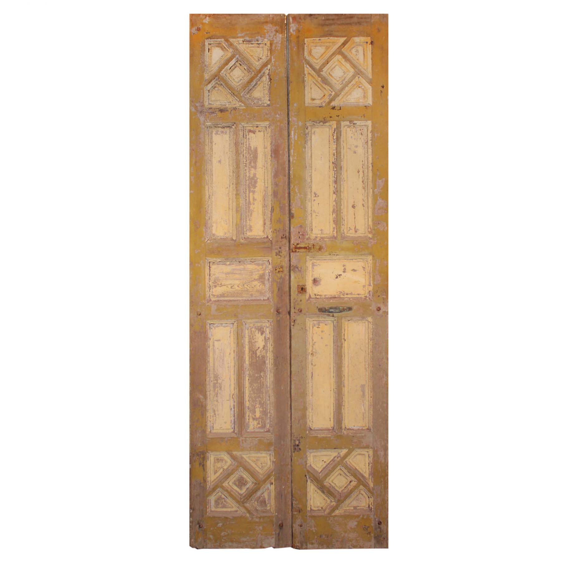 Antique Pair of 39” Carved French Doors-0