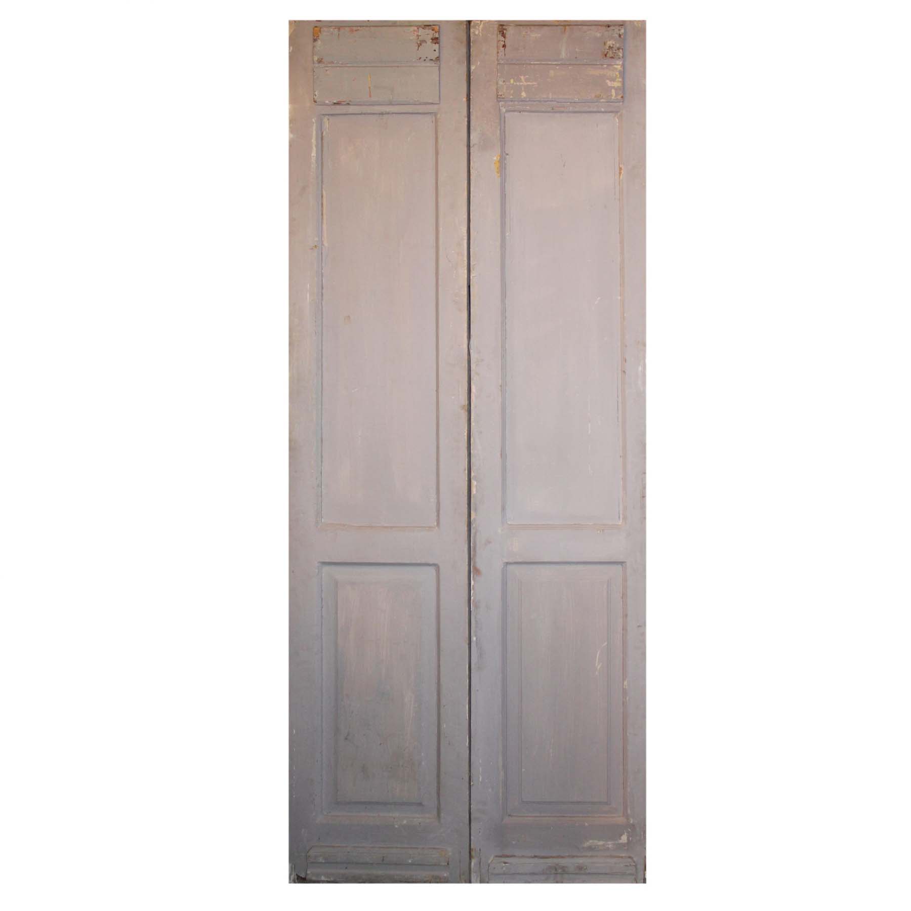 Antique Pair of 39” Carved French Doors-70948