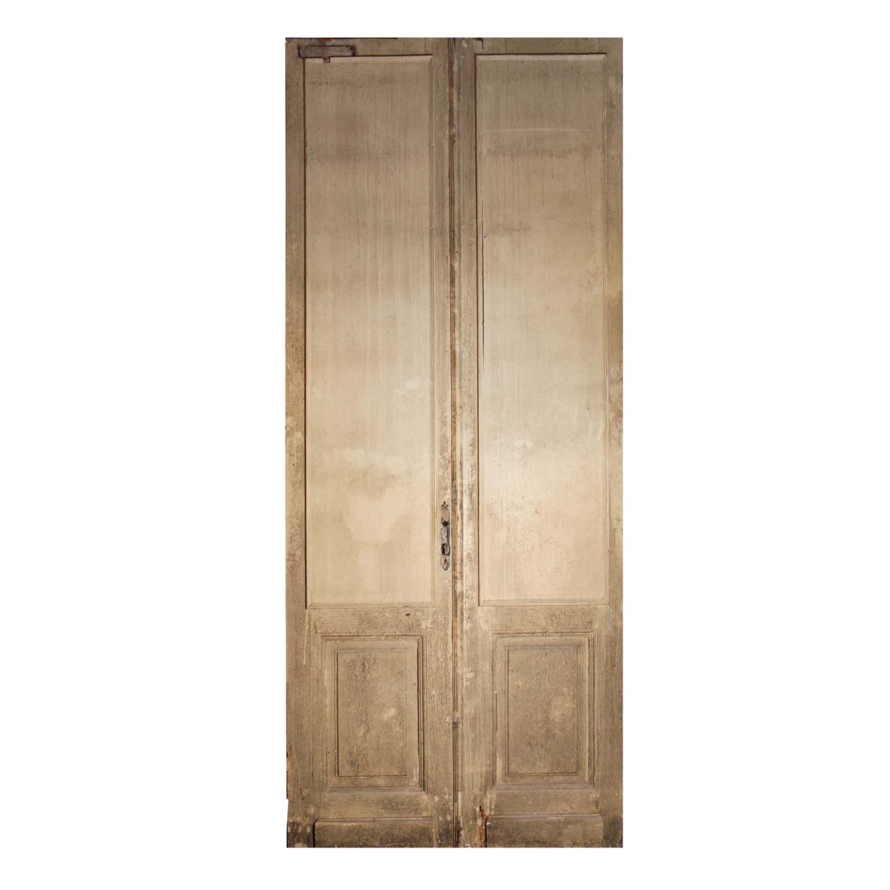 Reclaimed Pair of Antique 46" Double Doors with Glass-70960