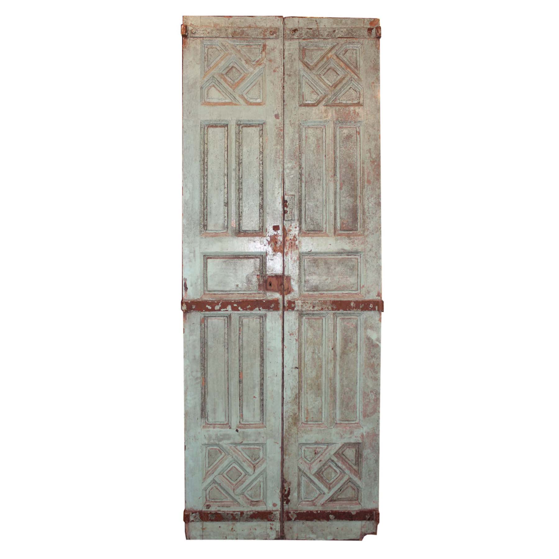 Antique Pair of 39” Carved French Doors-71014