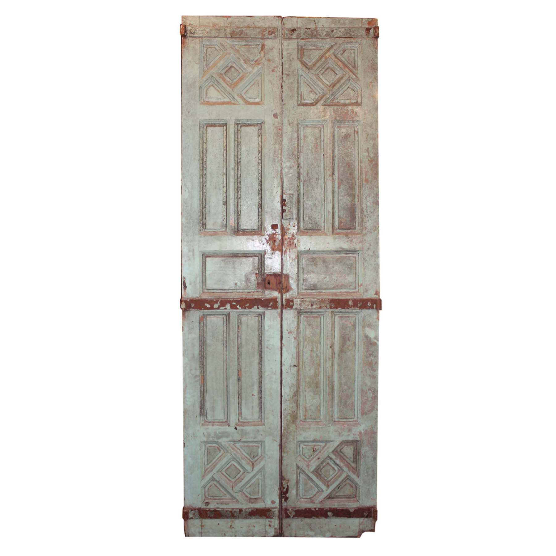 Antique Pair of 39” Carved French Doors-71014