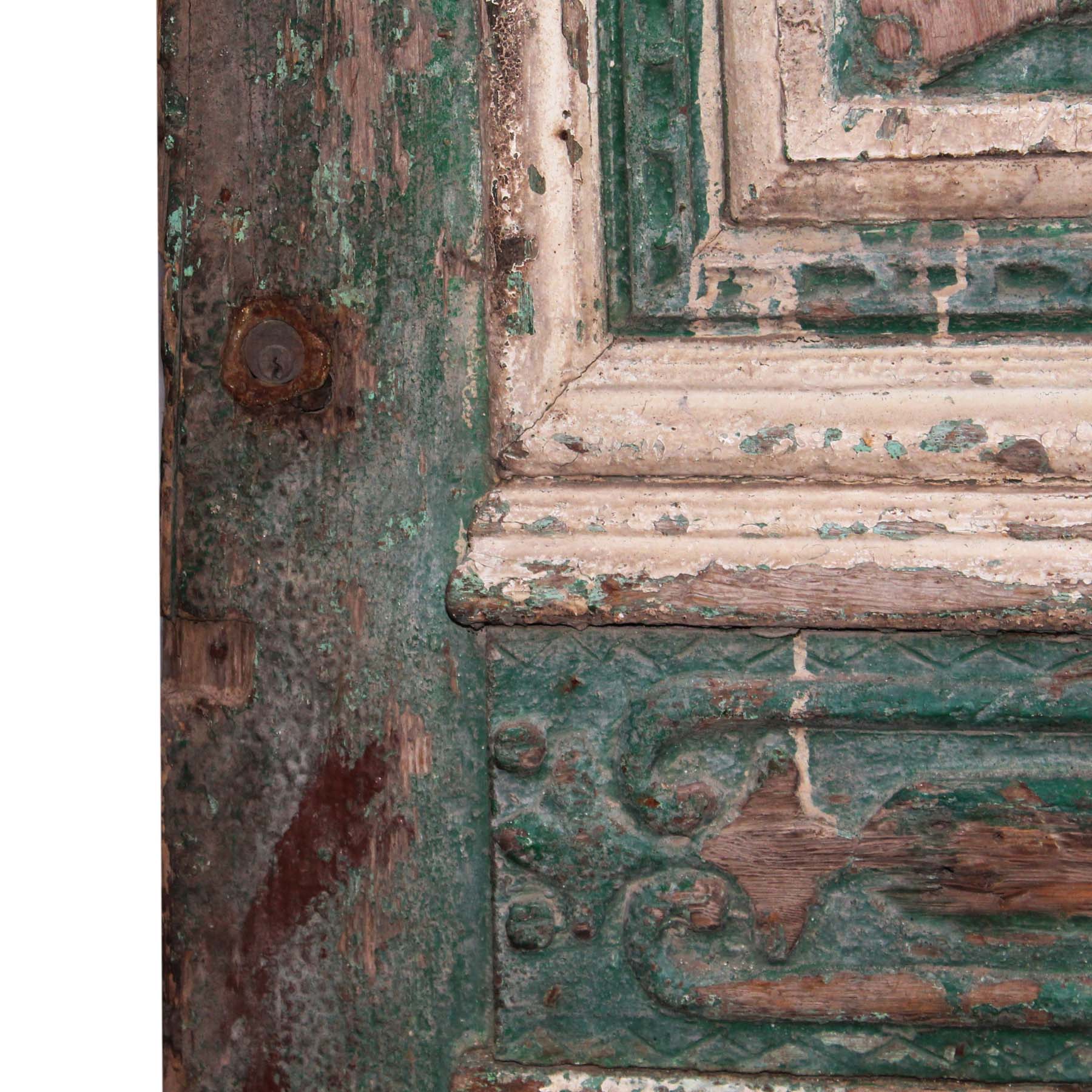 Reclaimed 28” Door with Carved Details-70981