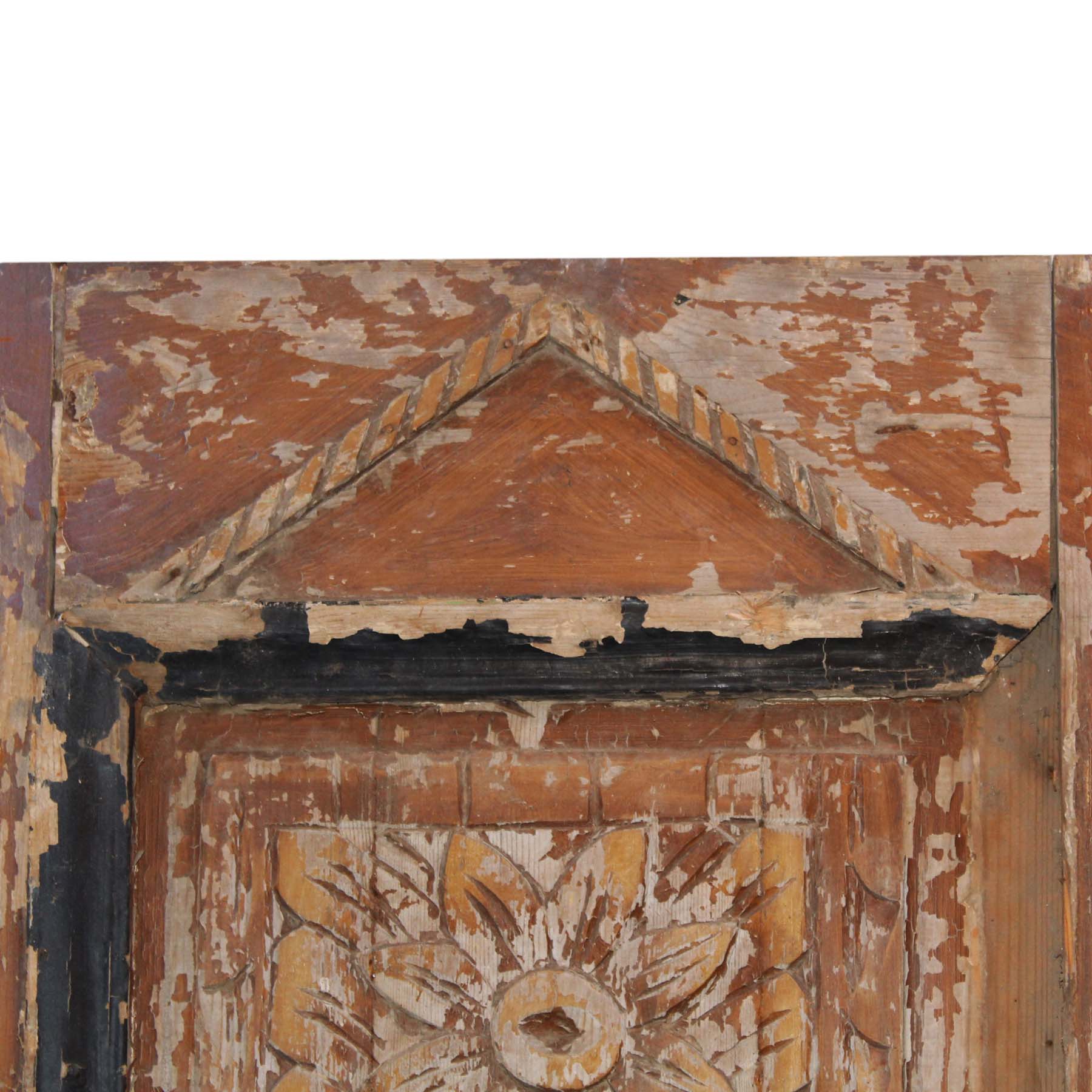 SOLD Salvaged 27" French Colonial Door with Carved Panels-71006