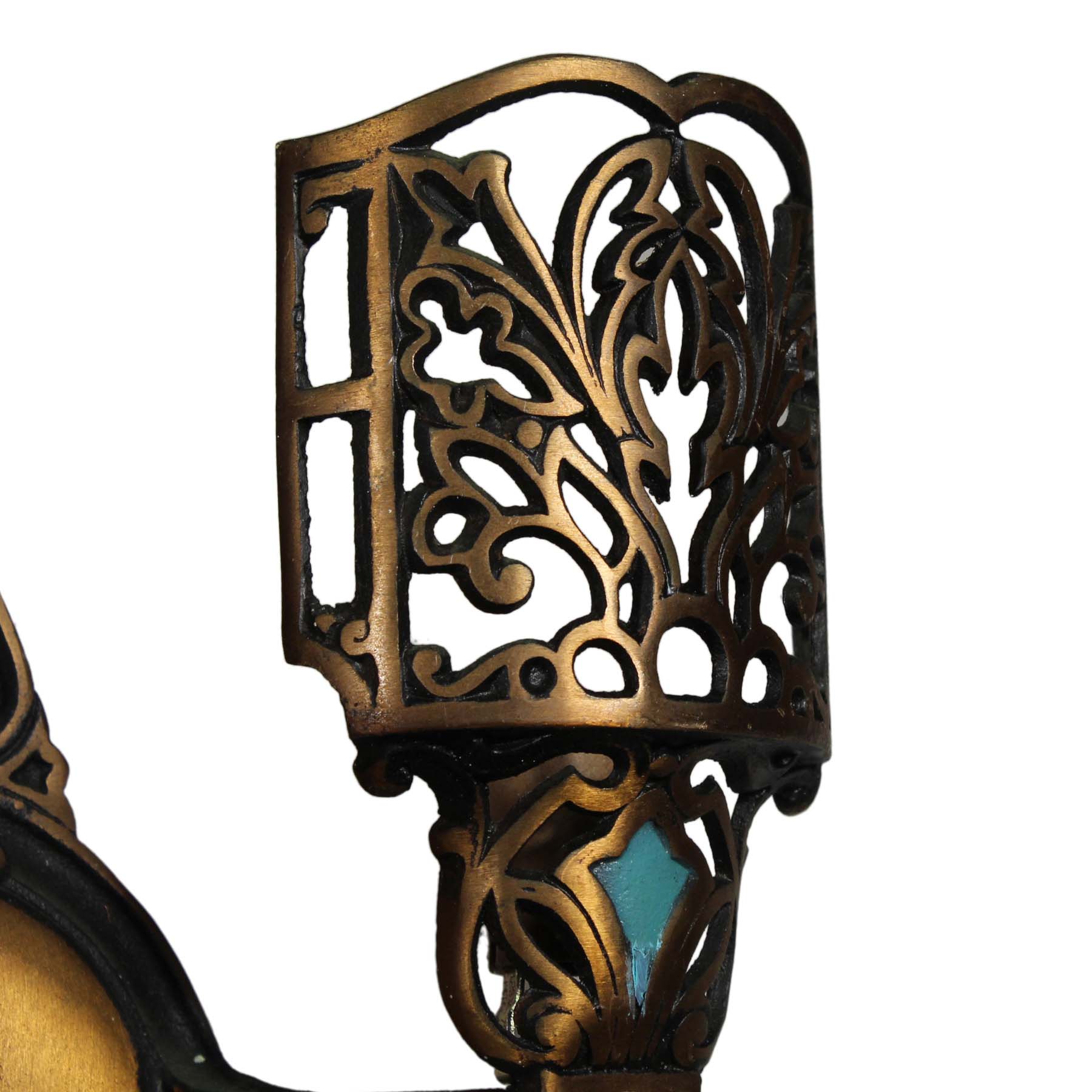 SOLD Pair of Antique Cast Bronze Sconces, c. 1920-70775