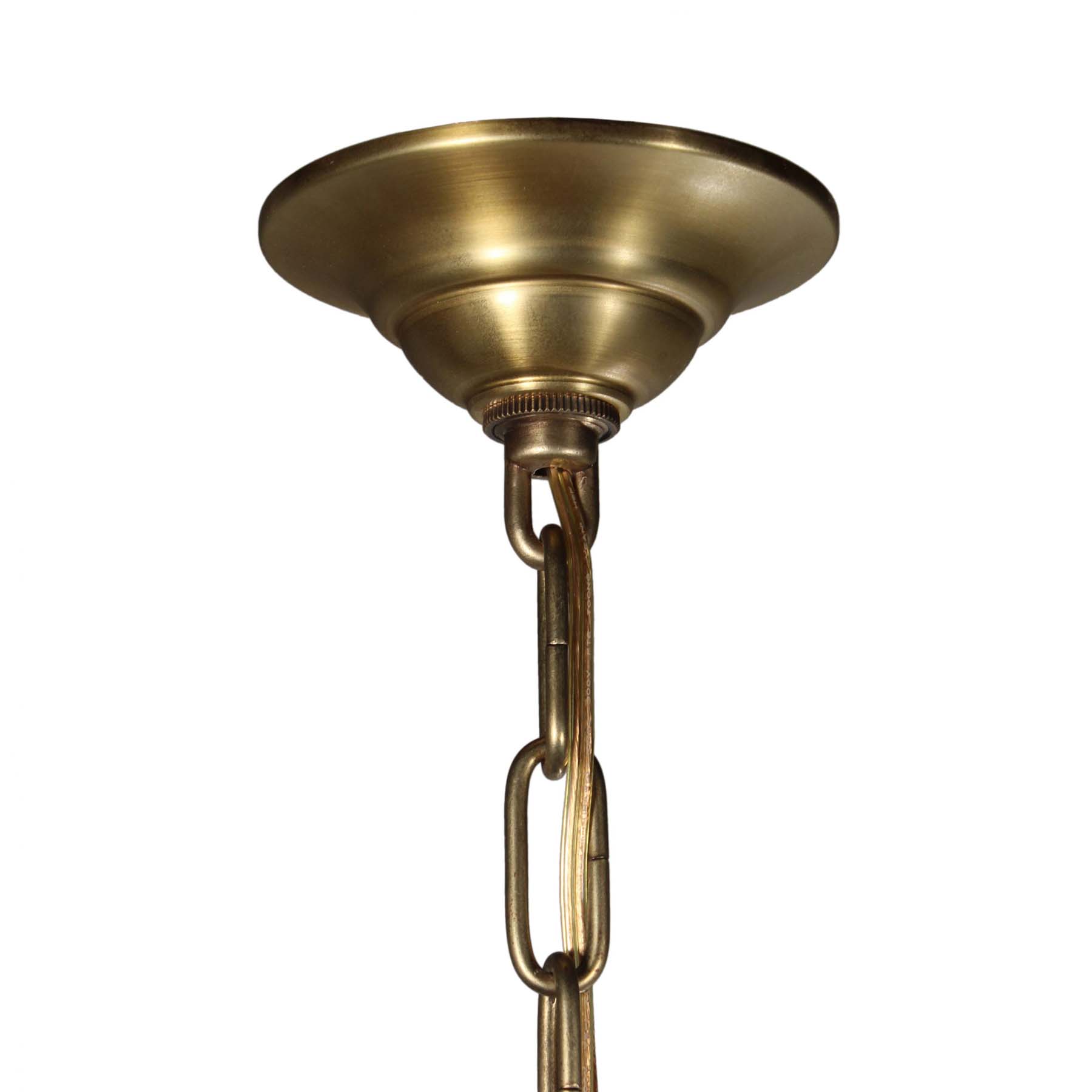 SOLD Art Deco Brass Pendant Lights, Antique Lighting-70996