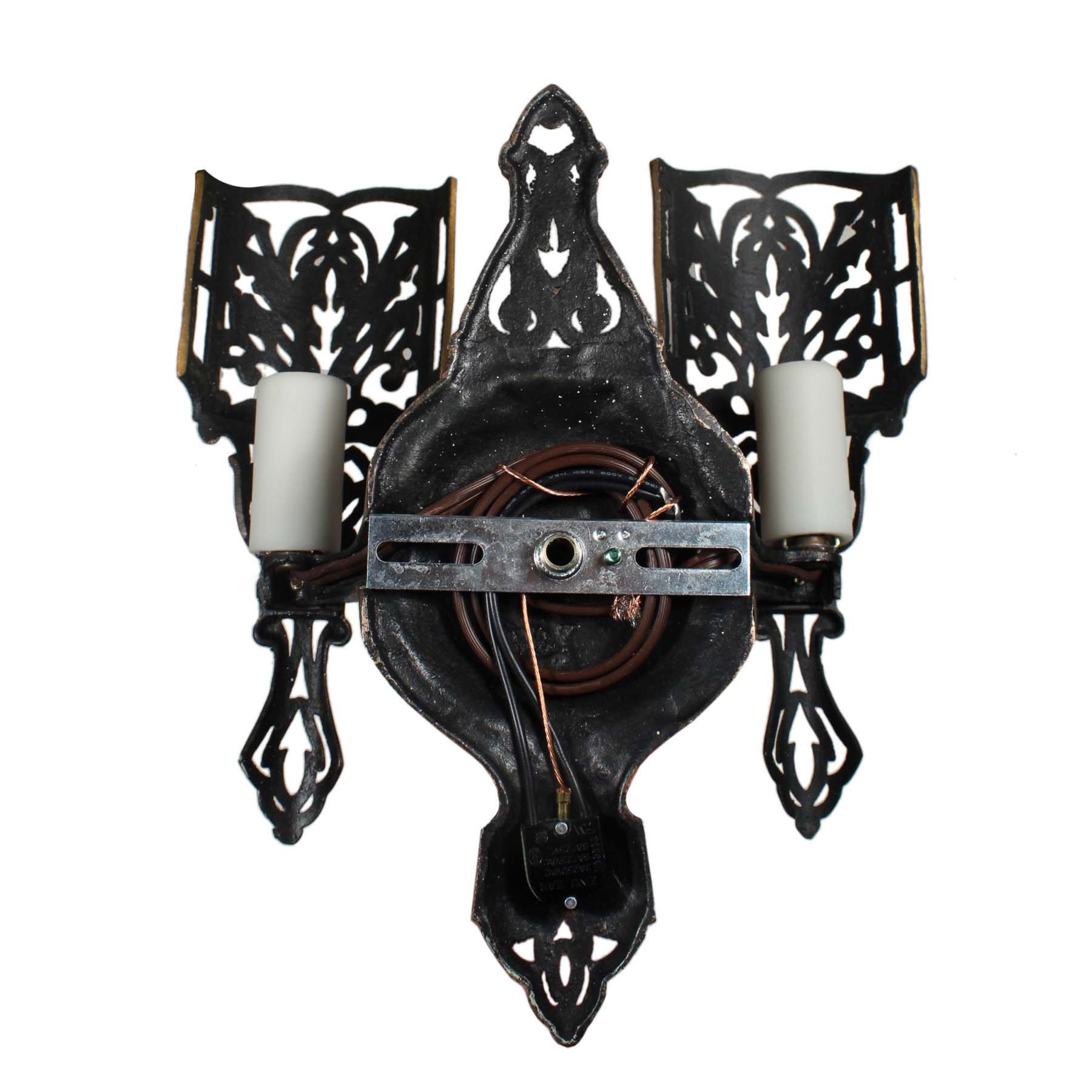 SOLD Pair of Antique Cast Bronze Sconces, c. 1920-70776