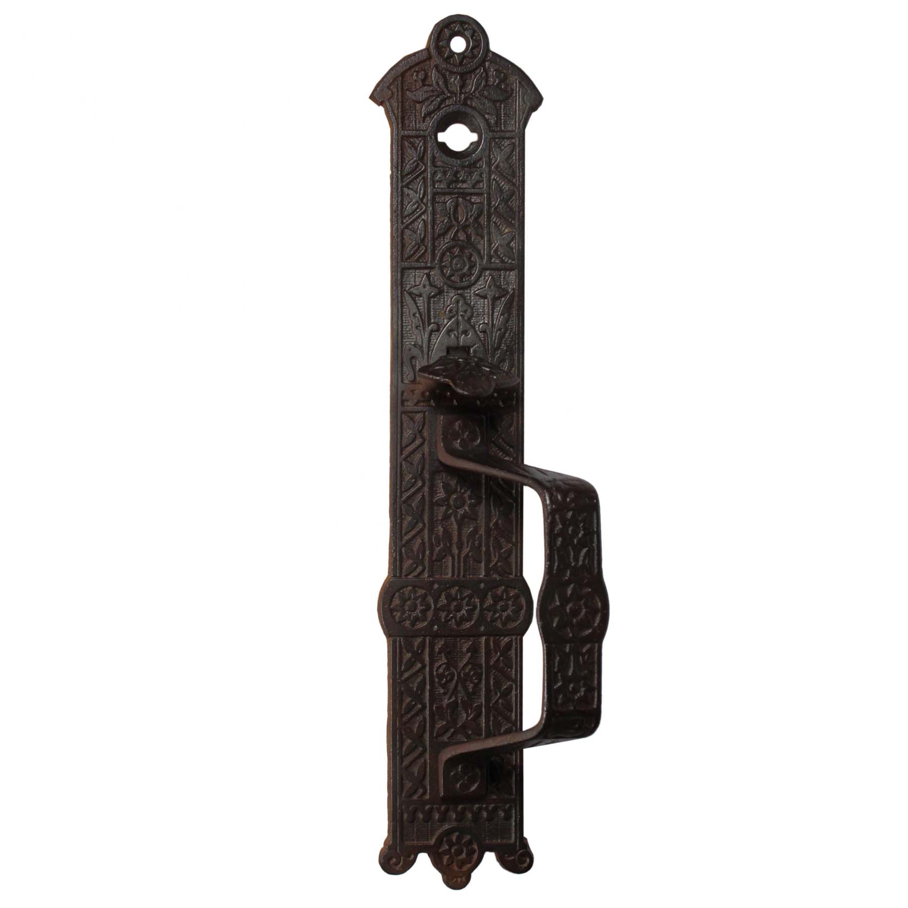 Antique Eastlake Cast Iron Door Pull / Handle, C. 1880’s-0